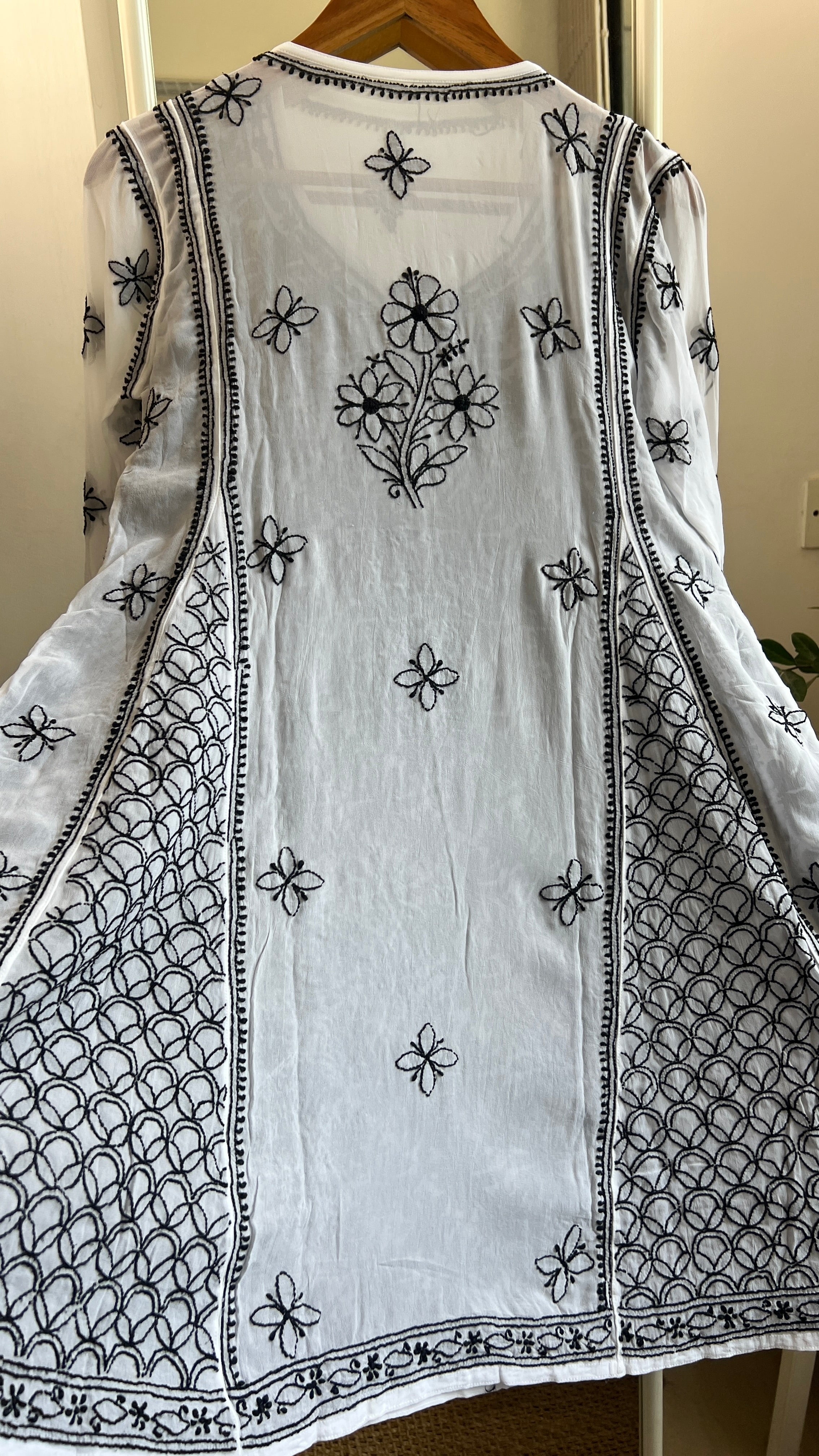 Viscose Chikankari Short Anarkali - Multi Colour - Sahar Collection