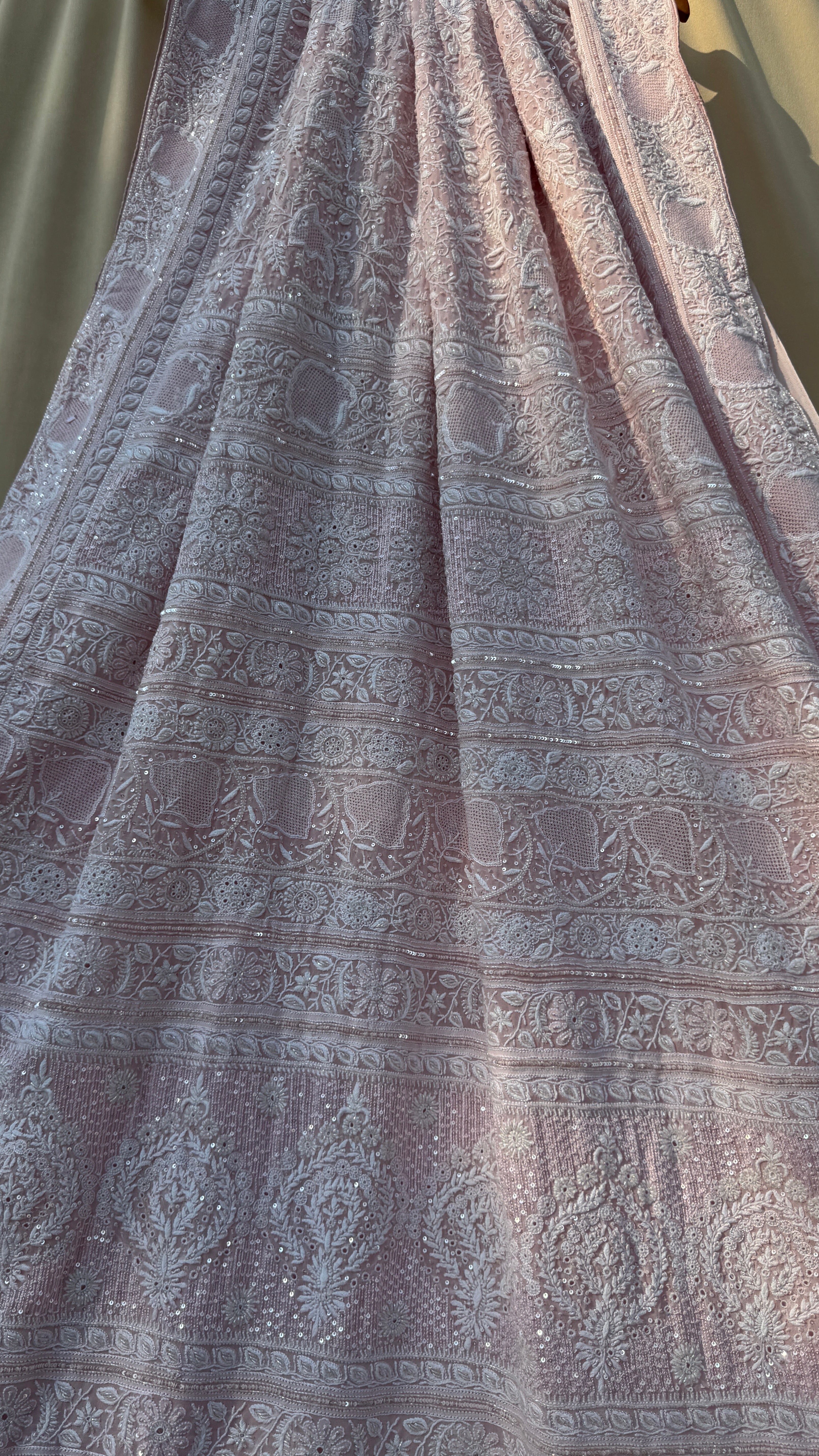 Pure Georgette Chikankari Saree