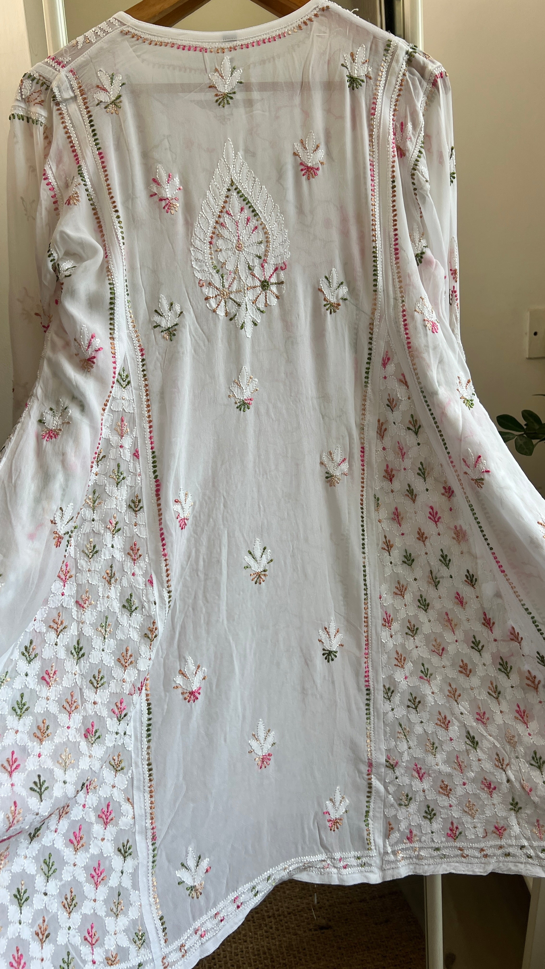 Viscose Chikankari Short Anarkali - Multi Colour - Sahar Collection