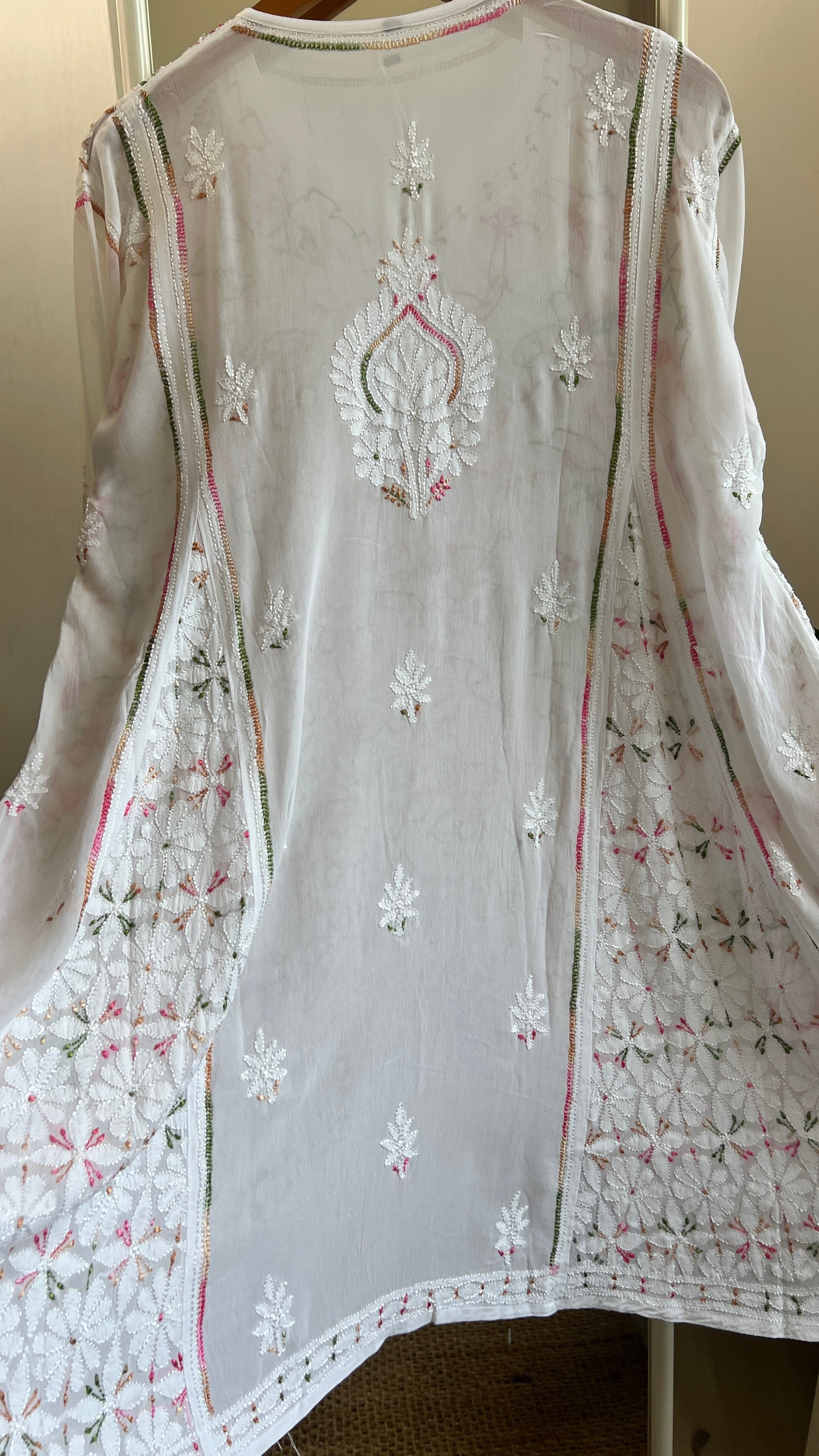 Viscose Chikankari Short Anarkali - Multi Colour - Sahar Collection