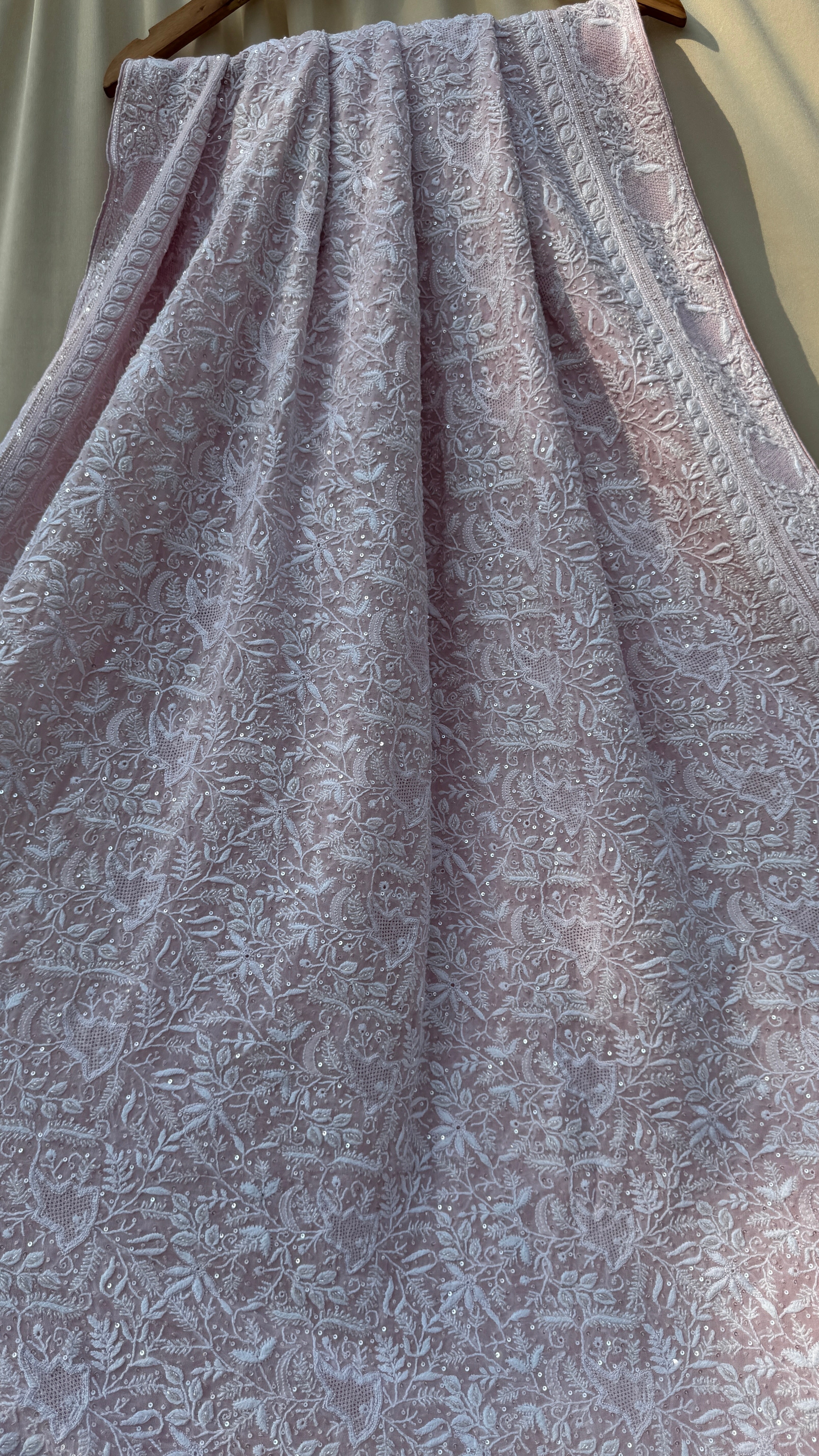 Pure Georgette Chikankari Saree