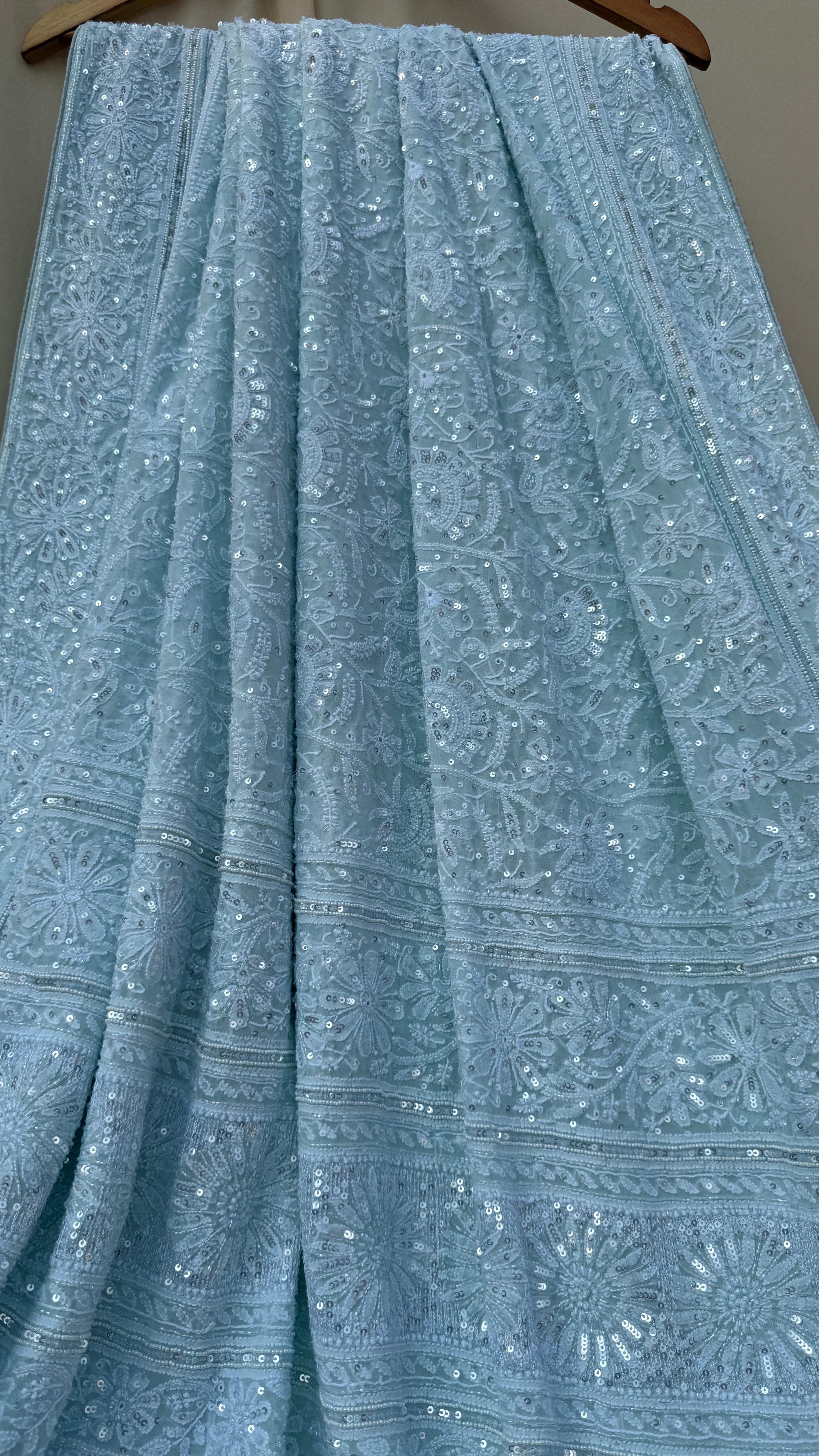 Pure Georgette Chikankari Saree