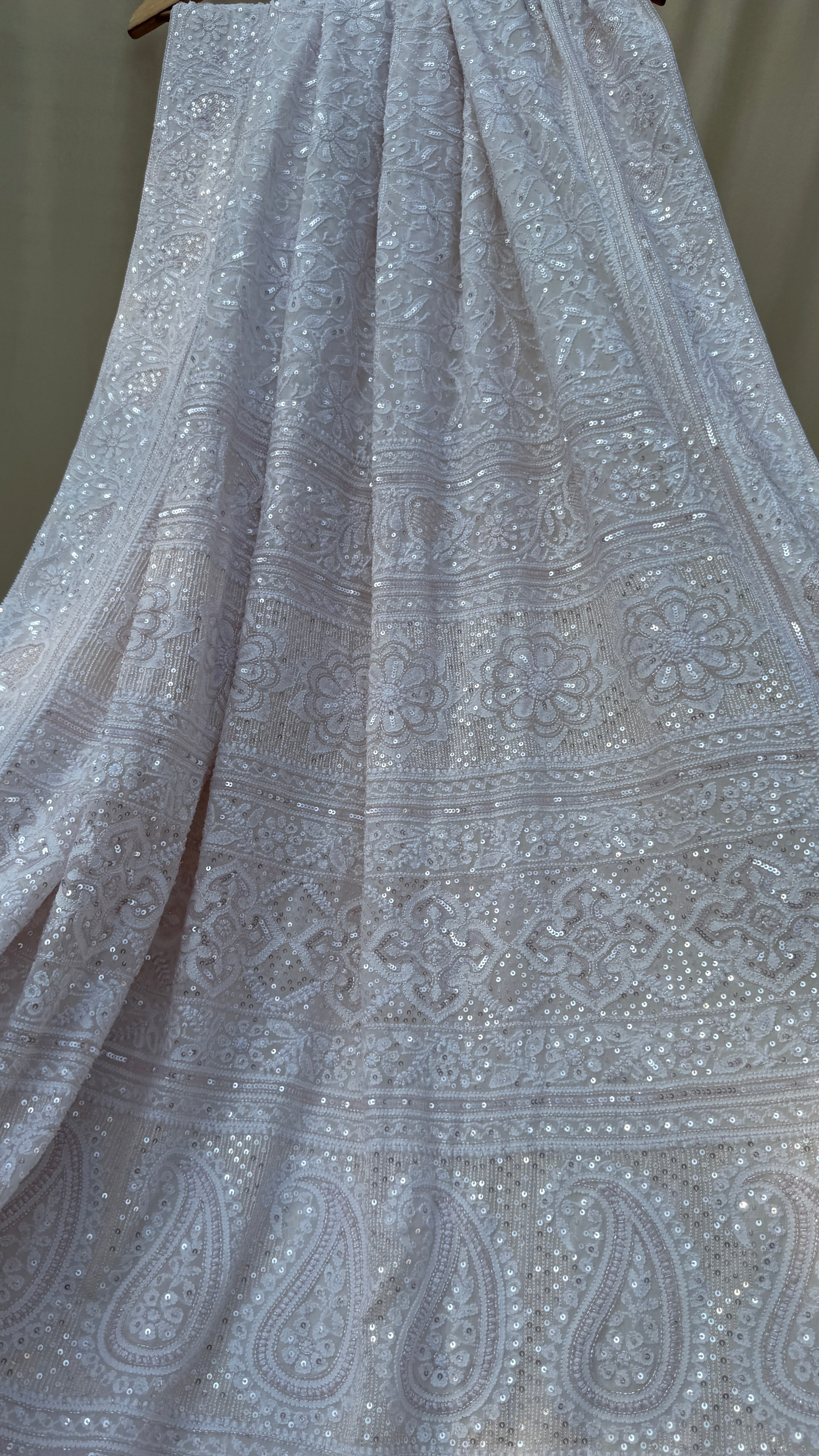 Pure Georgette Chikankari Saree