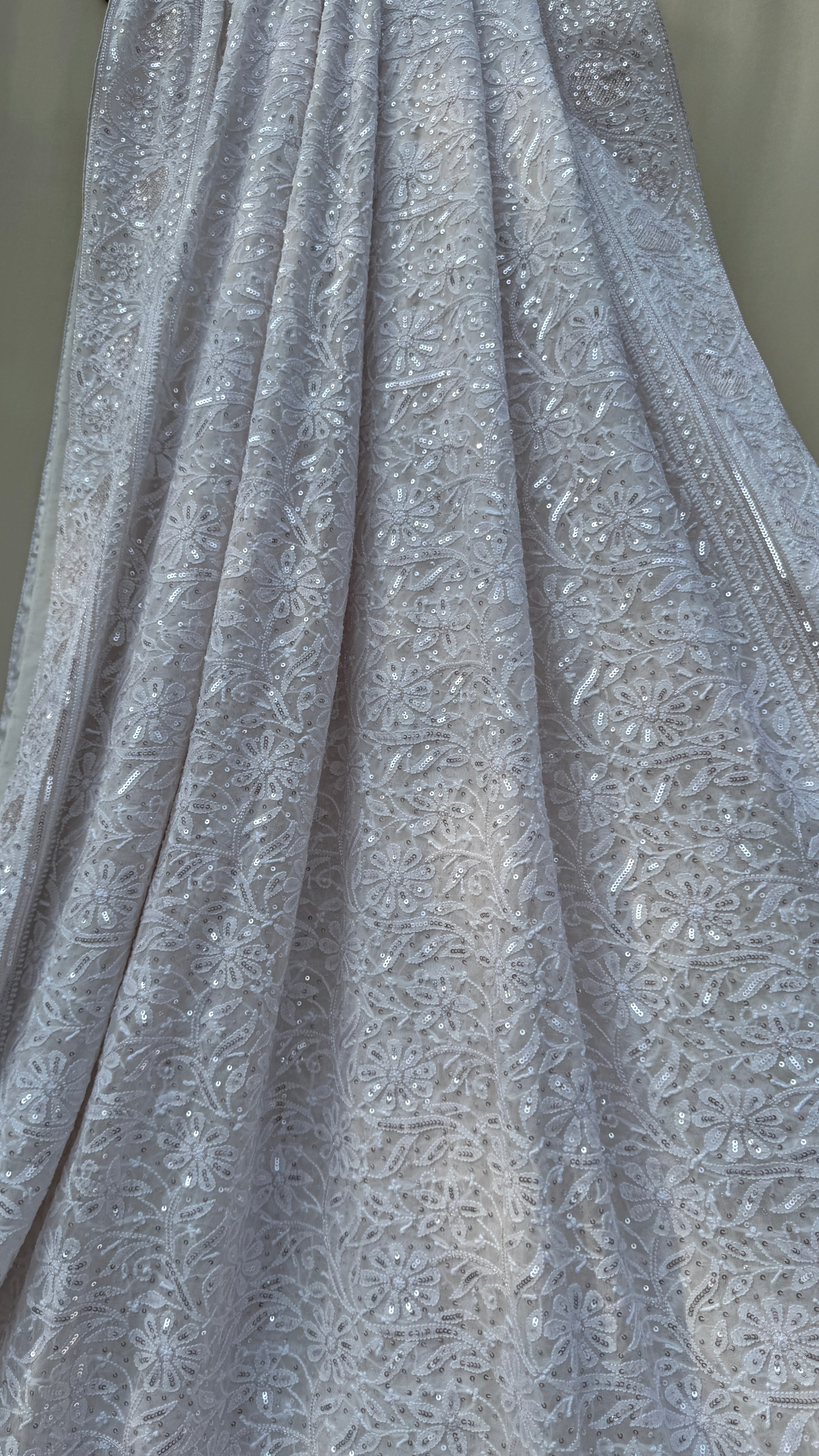 Pure Georgette Chikankari Saree