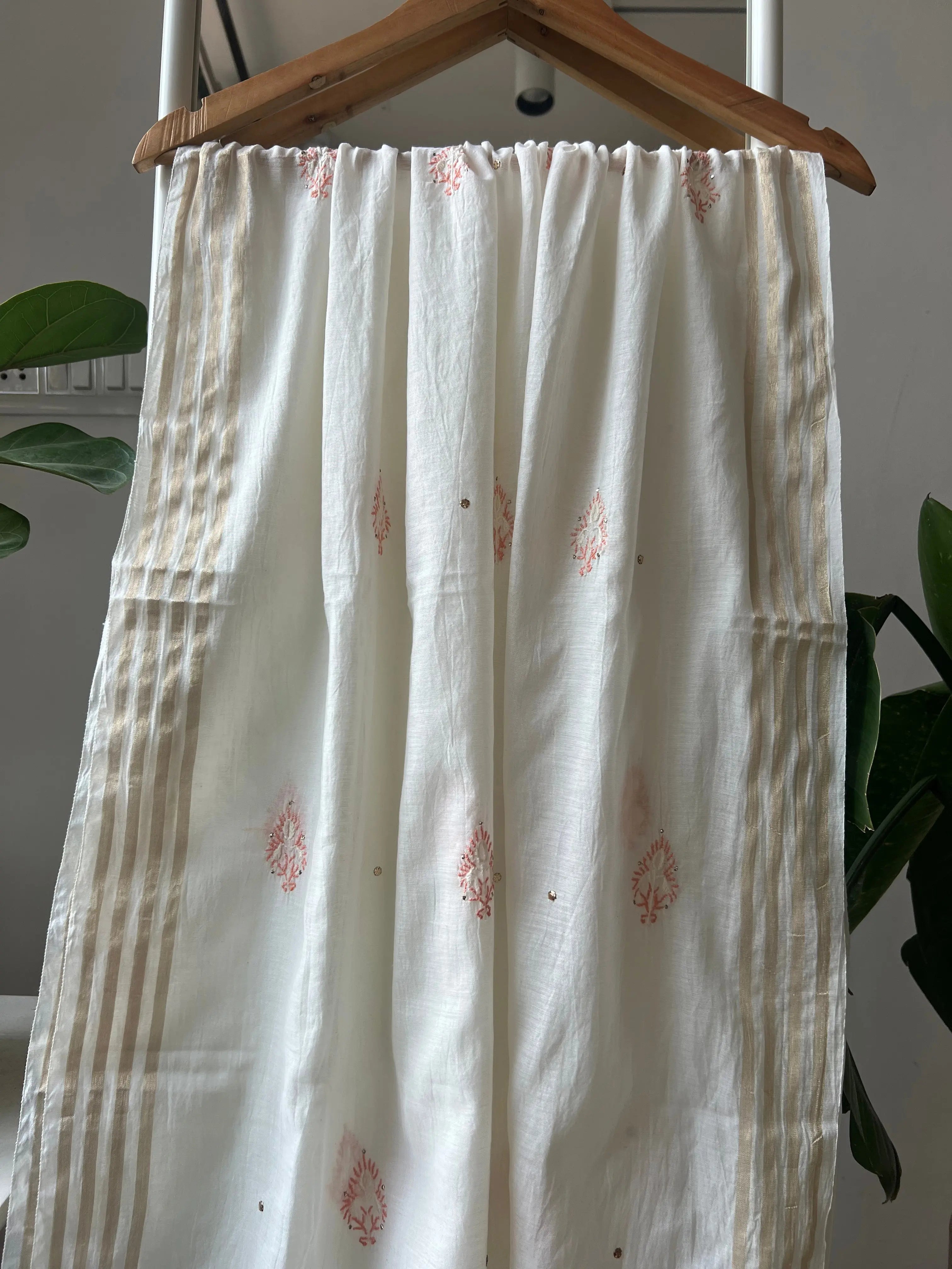 Mul Chanderi Chikankari Anarkali - Orange ARIAA CHIKANKARI