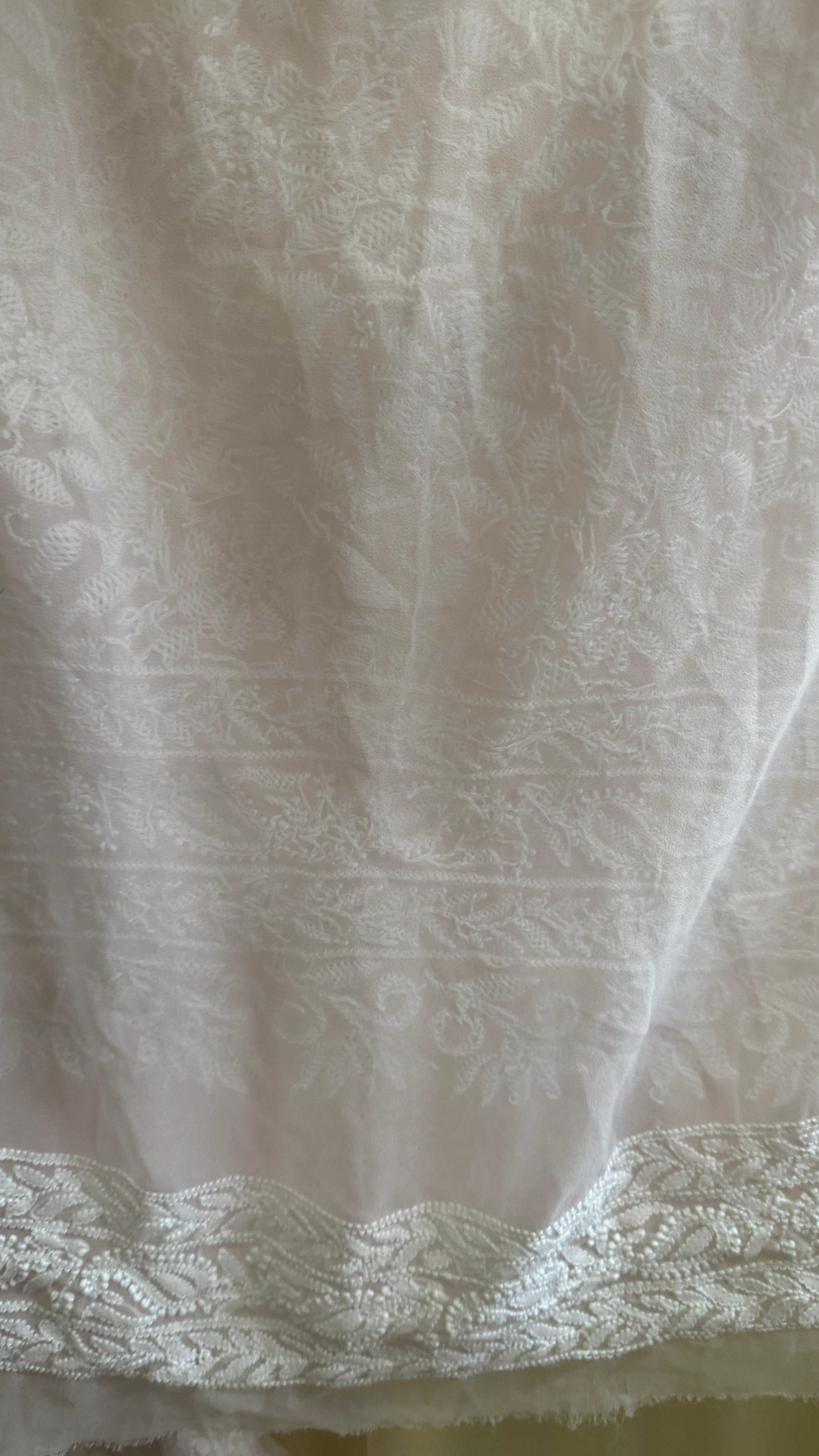 Georgette Chikankari saree in Pink