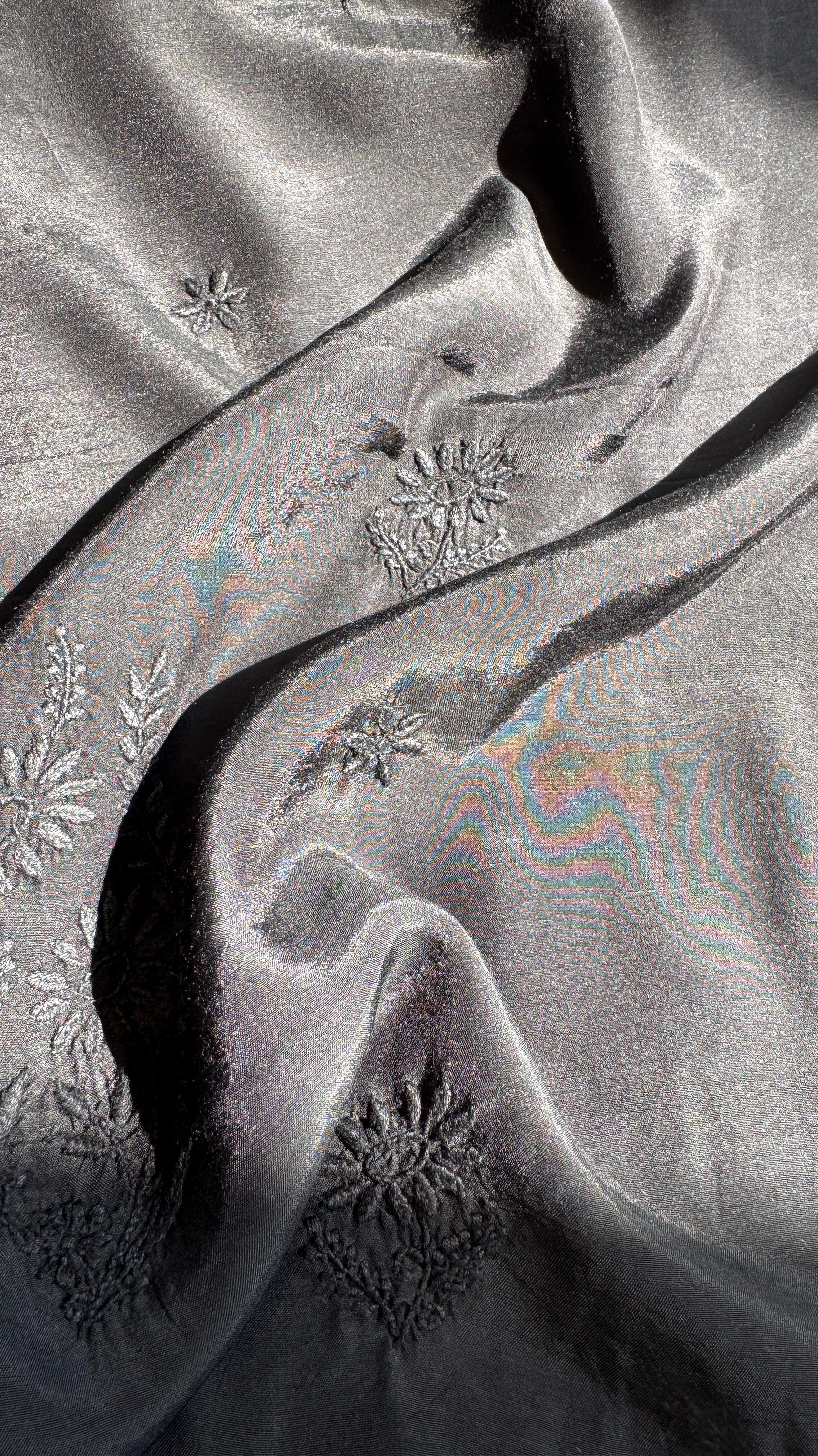 Pure Muslin kurti Length unstitched - Black