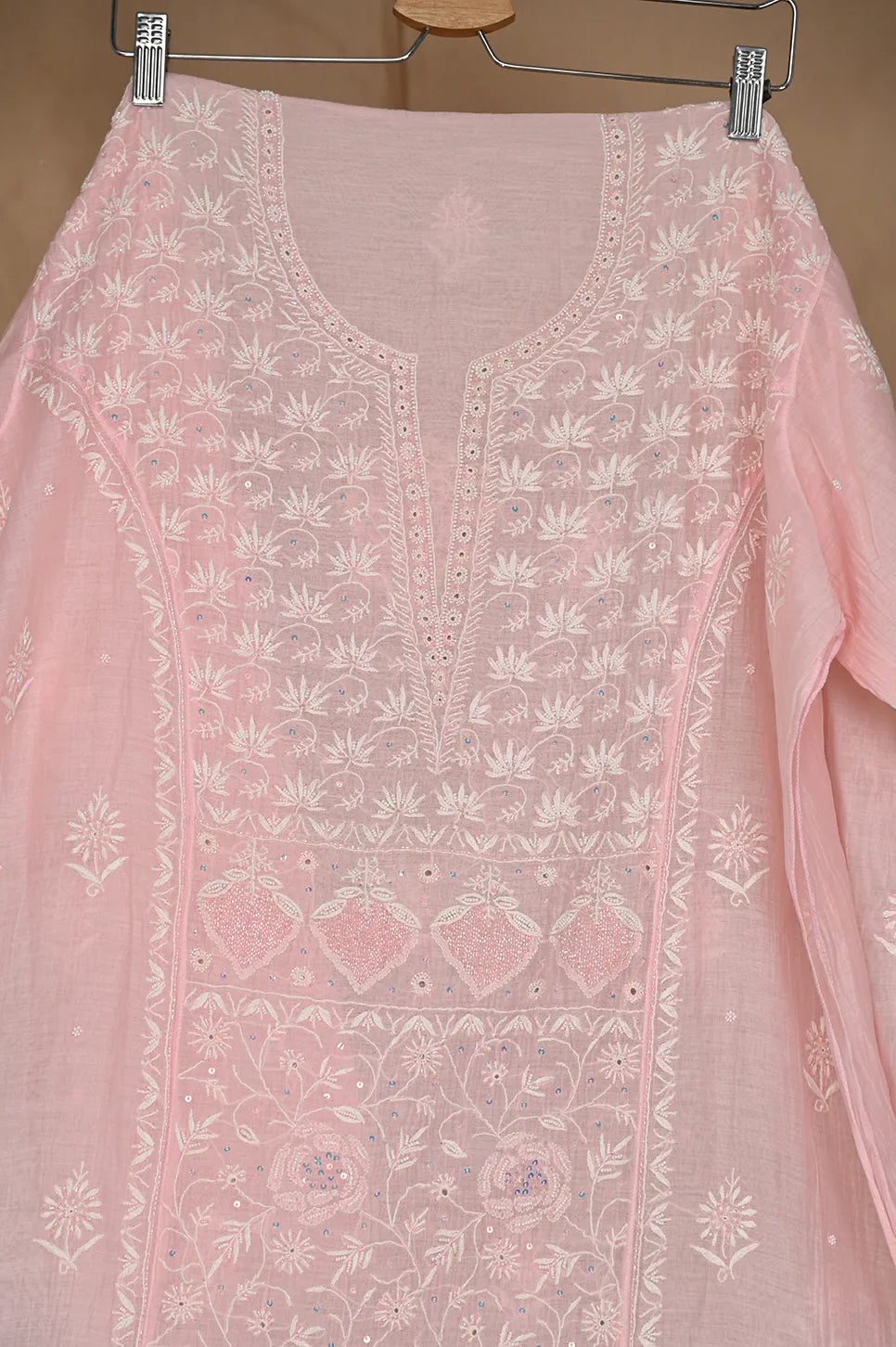 Mul Chanderi Anarkali - ARIAA CHIKANKARI