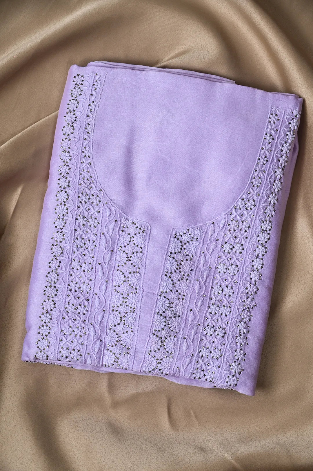 Chanderi Length Mukaish with Dupatta - ARIAA CHIKANKARI