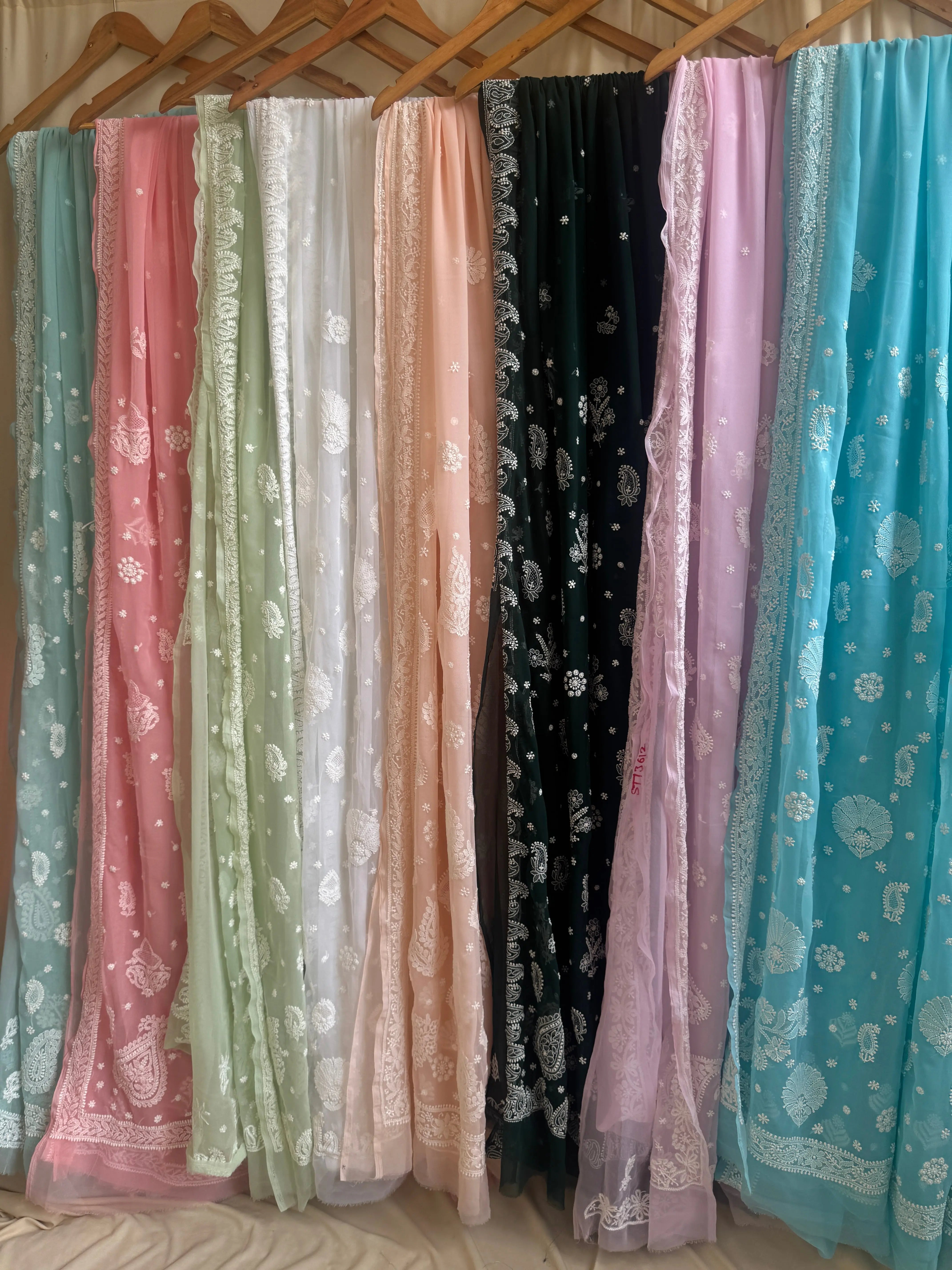 Georgette Chikankari saree ARIAA CHIKANKARI