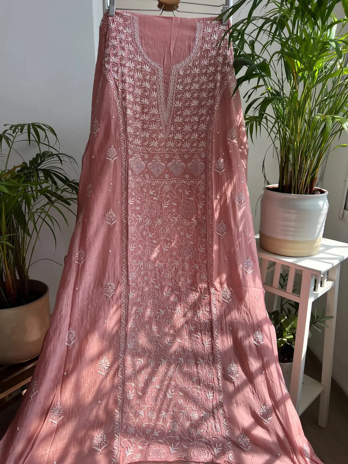 Mul Chanderi Anarkali - ARIAA CHIKANKARI 