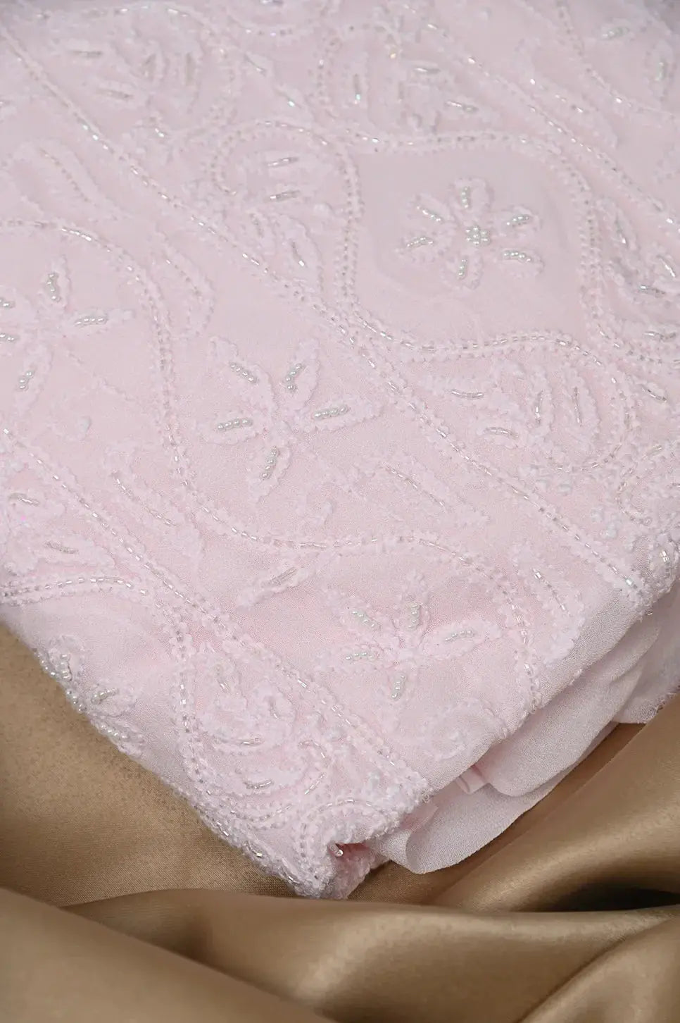 Viscose Length with Dupatta - Baby Pink - Lucknawi Chikankari