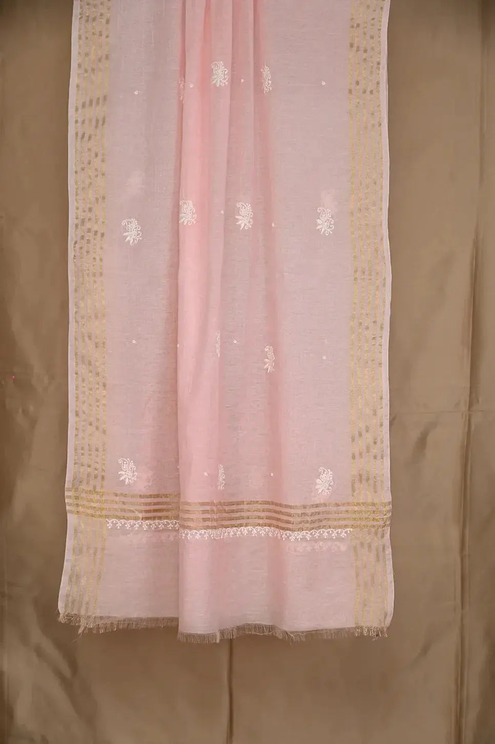 Mul Chanderi Anarkali - Baby Pink - ARIAA CHIKANKARI