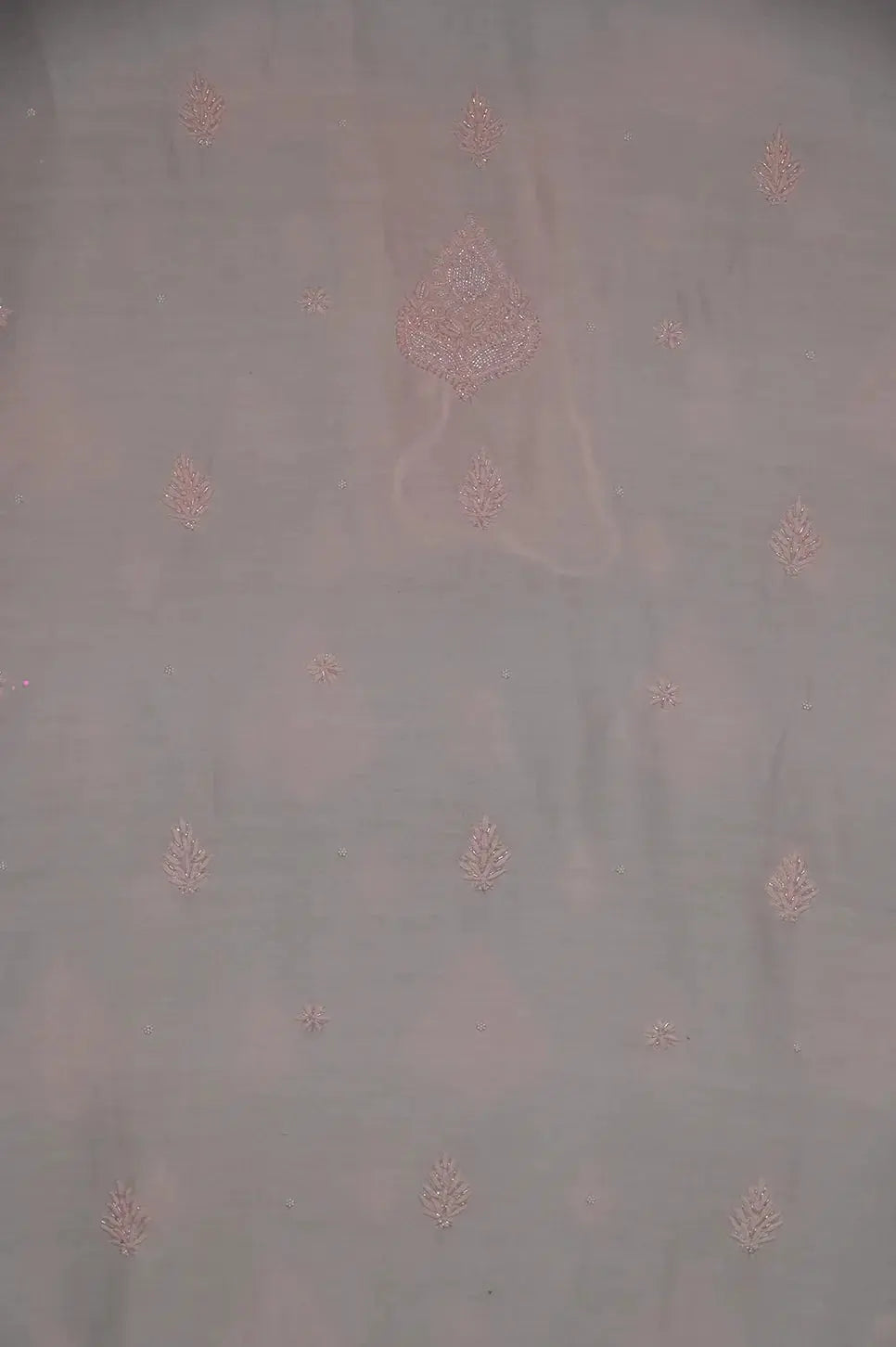 Chanderi Length with Dupatta - Light Pink - Lucknawi Chikankari