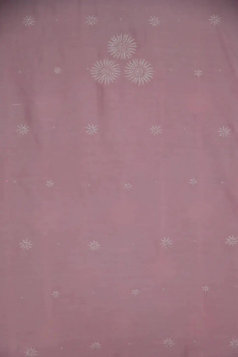 Chanderi Length with Dupatta - Dark Pink - Lucknawi Chikankari