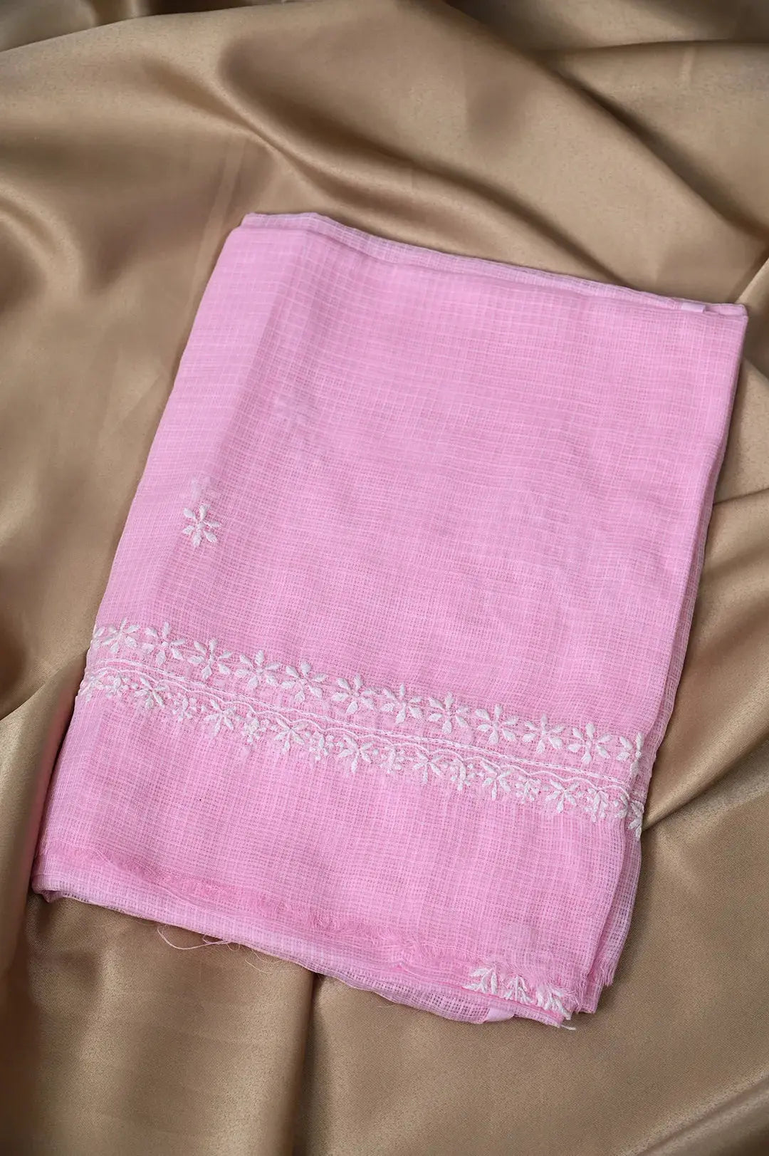 Kota Length with Dupatta - Pink: Authentic Chikankari Beauty