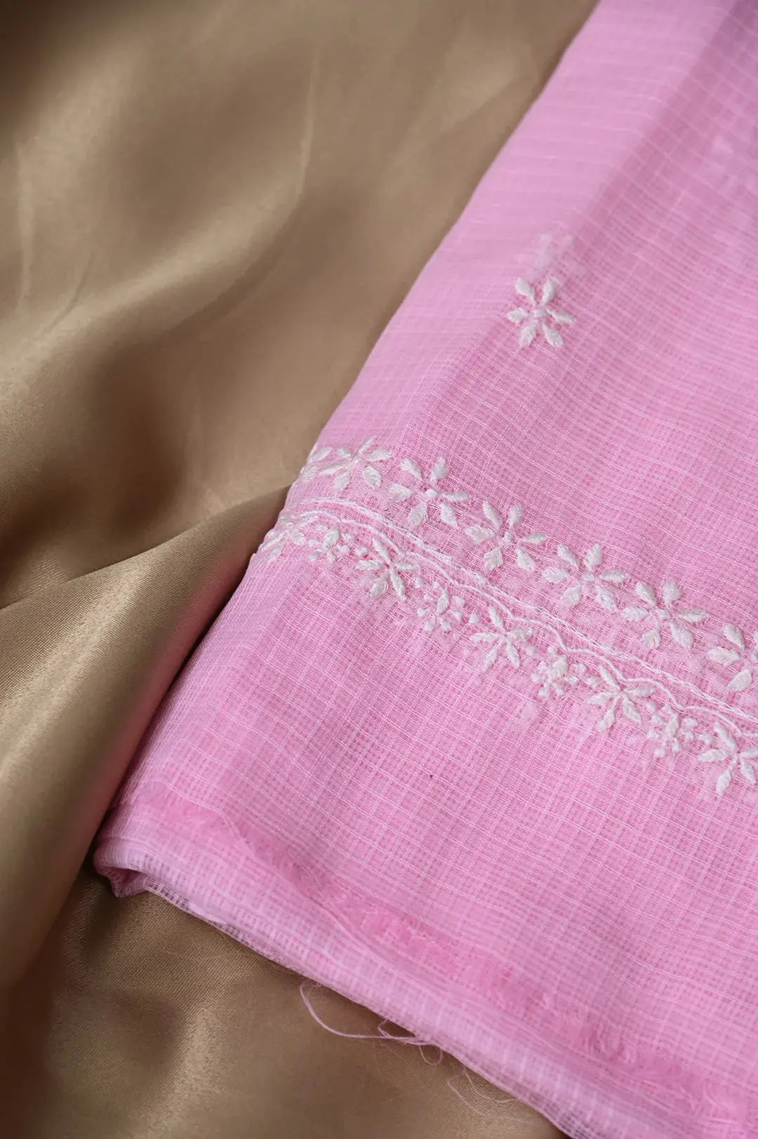 Kota Length with Dupatta - Pink: Authentic Chikankari Beauty