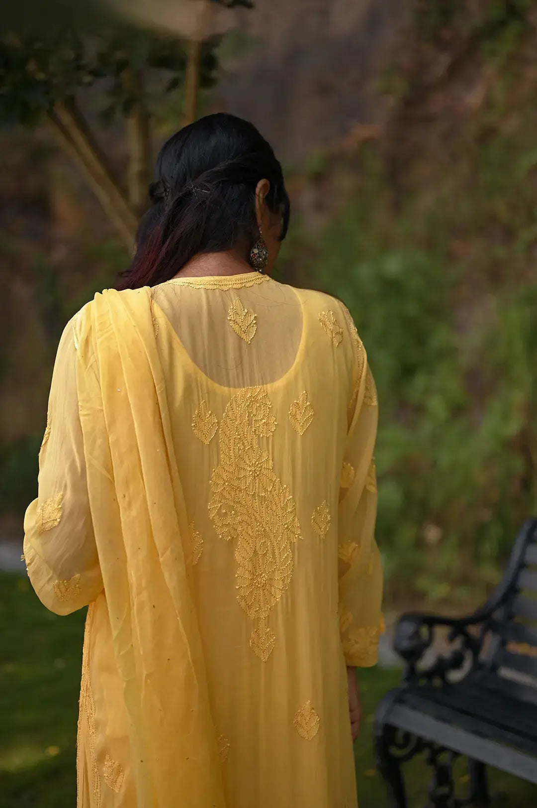 Viscose Plazzo Set - Yellow Vibrant and Trendy Ensemble in Chikankari