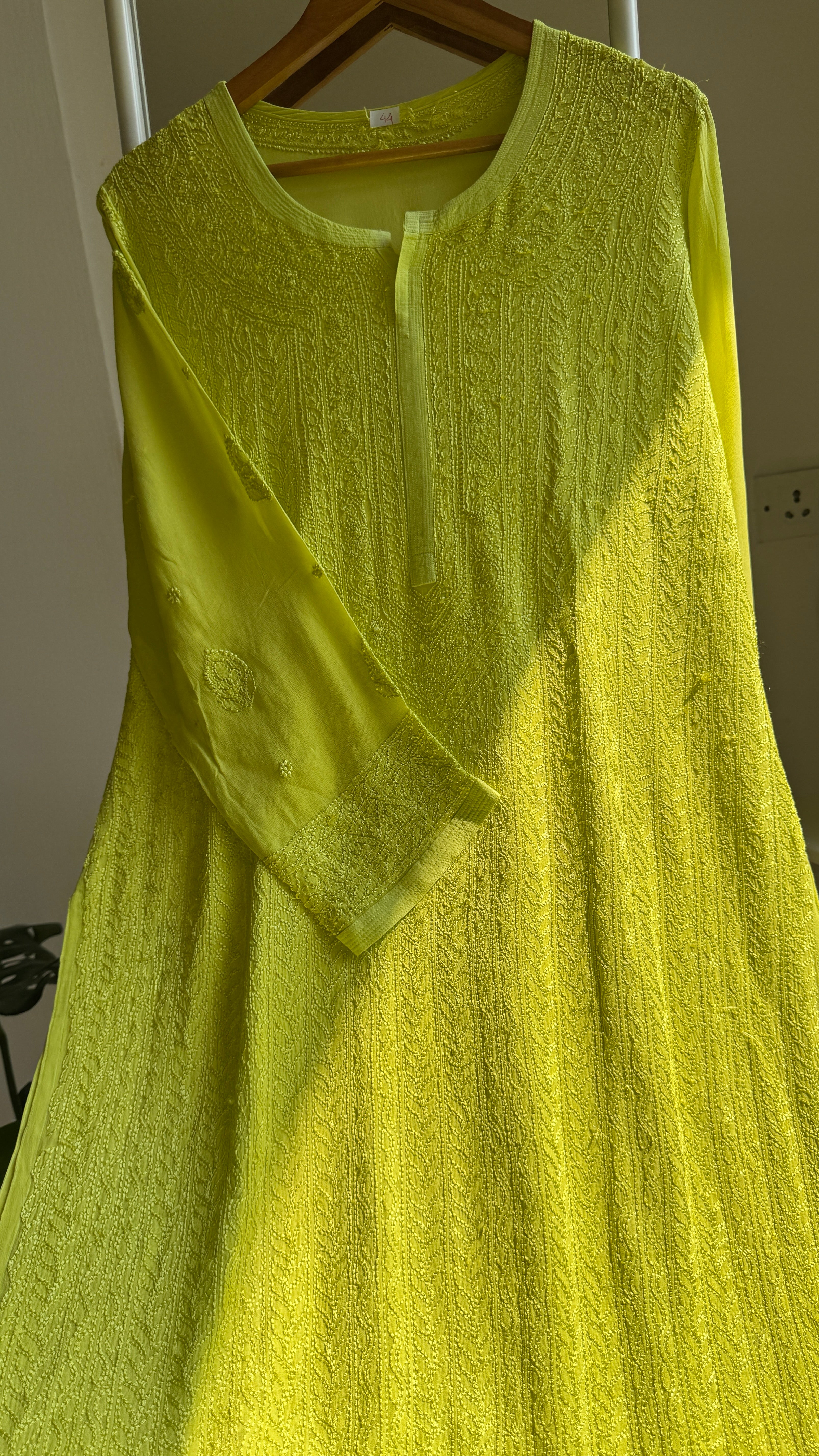 Viscose Kurti - Neon Yellow