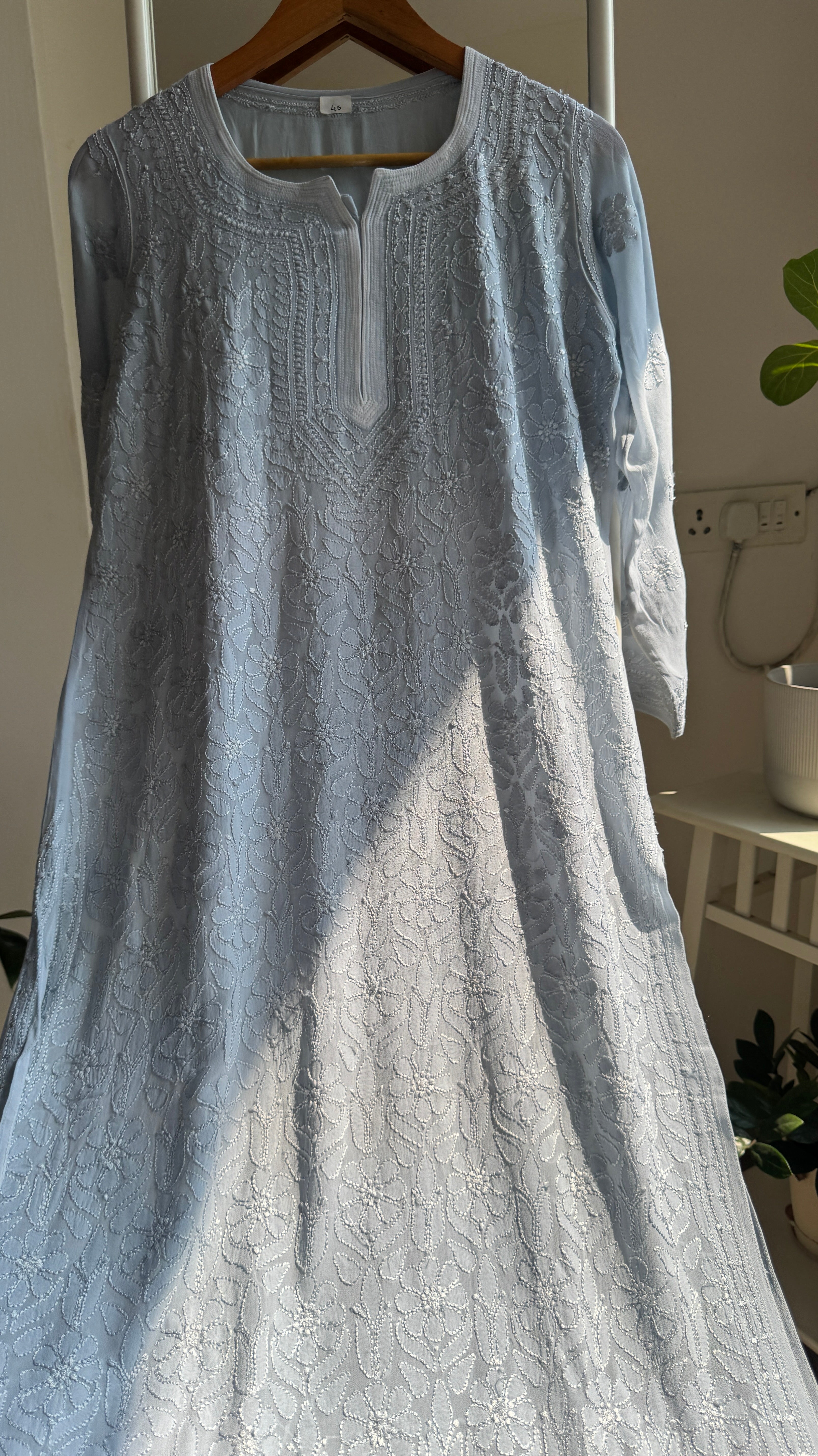 Viscose Kurti - Grey Blue