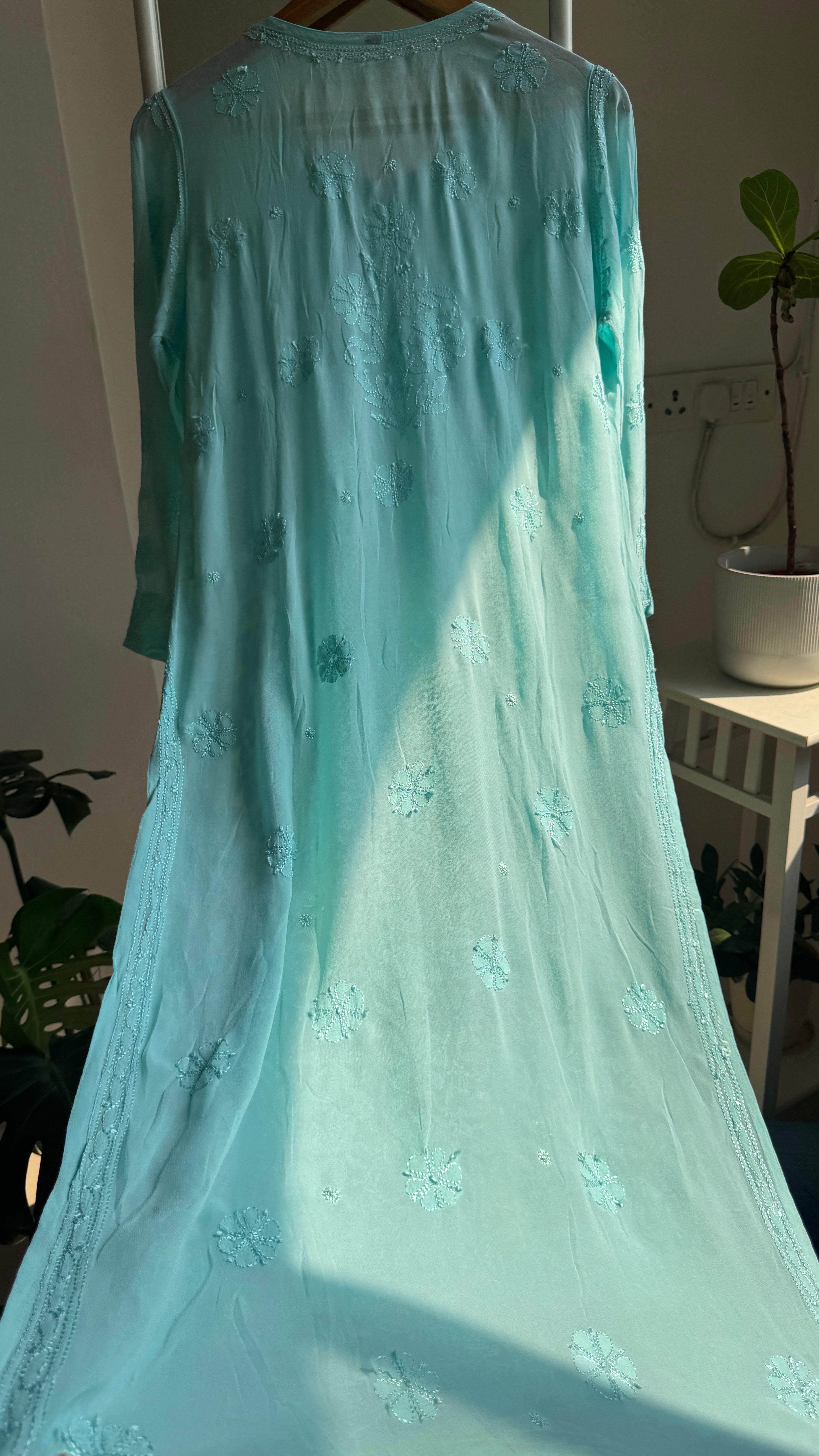 Viscose Kurti - Cyan Blue