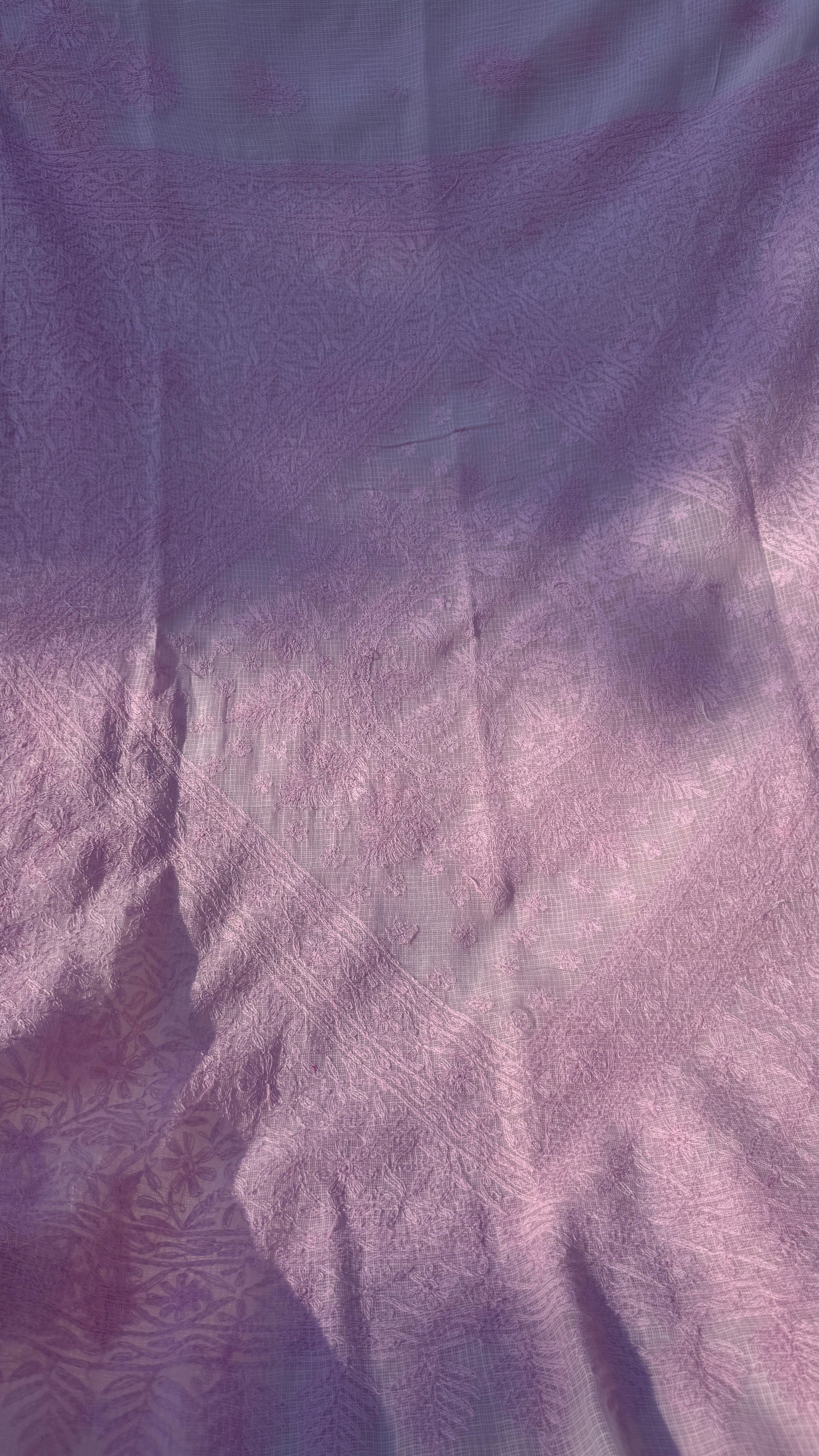 Kota Chikankari saree in Pink