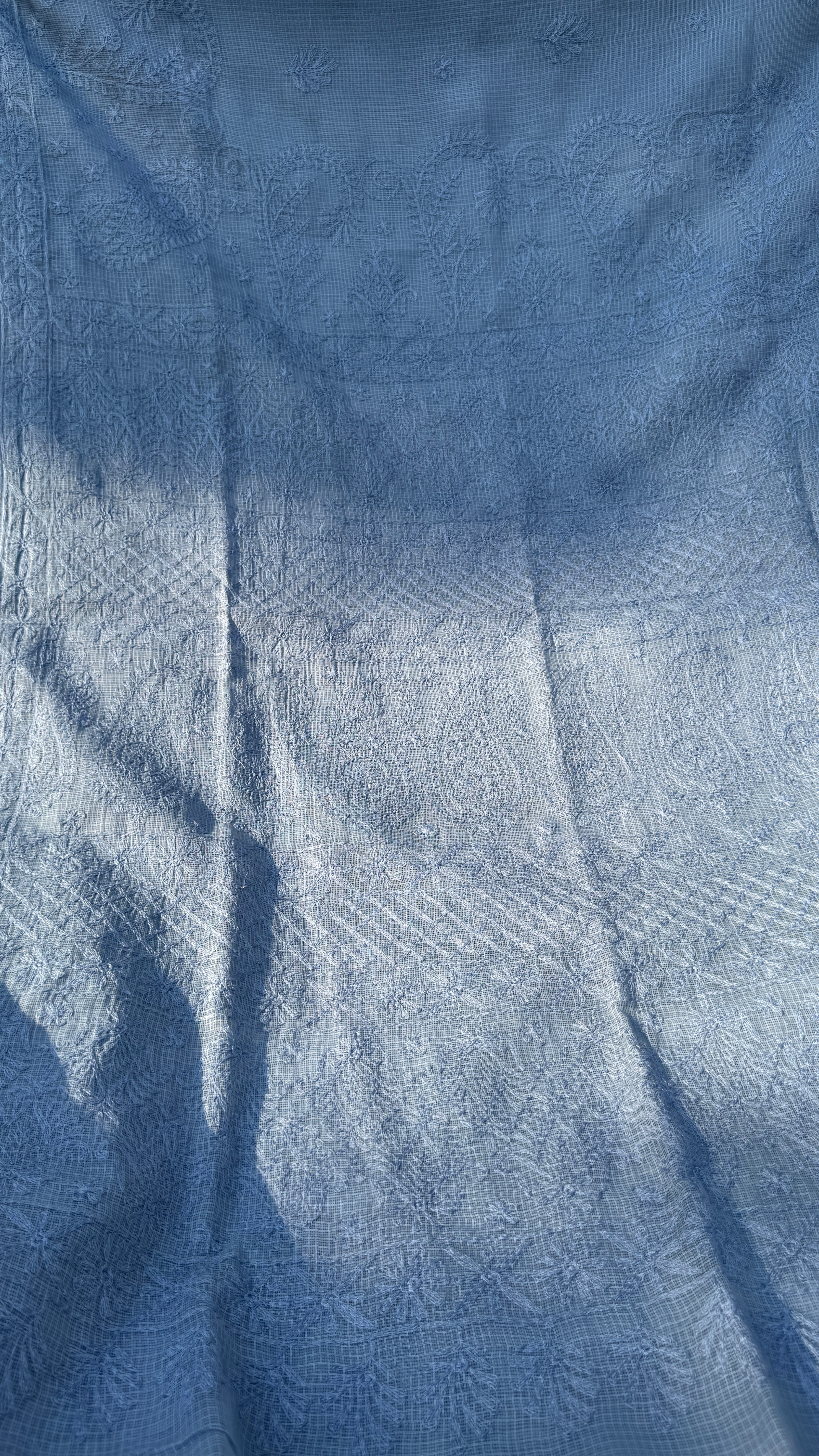 Kota Chikankari saree in Grey