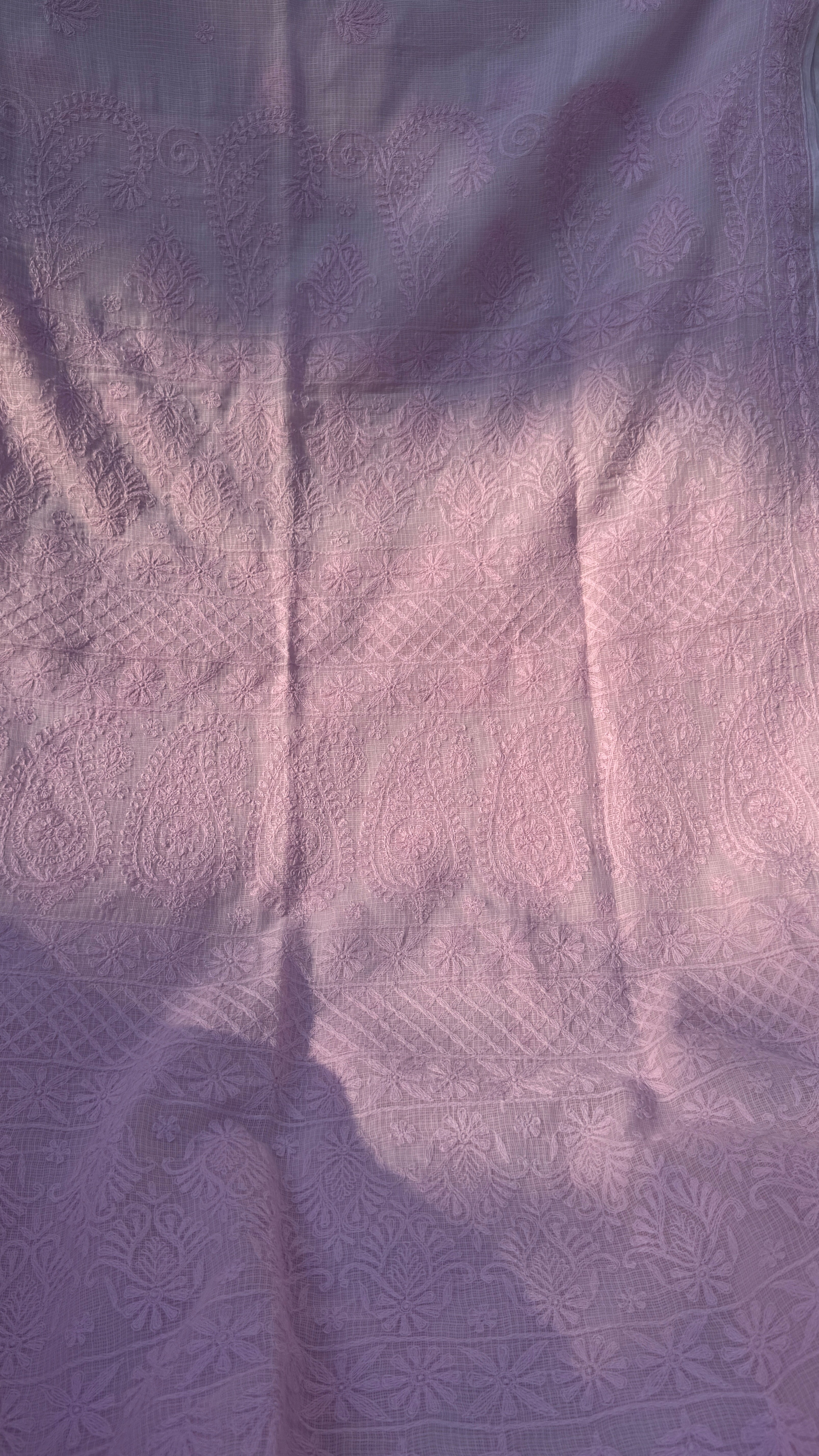 Kota Chikankari saree in Pink