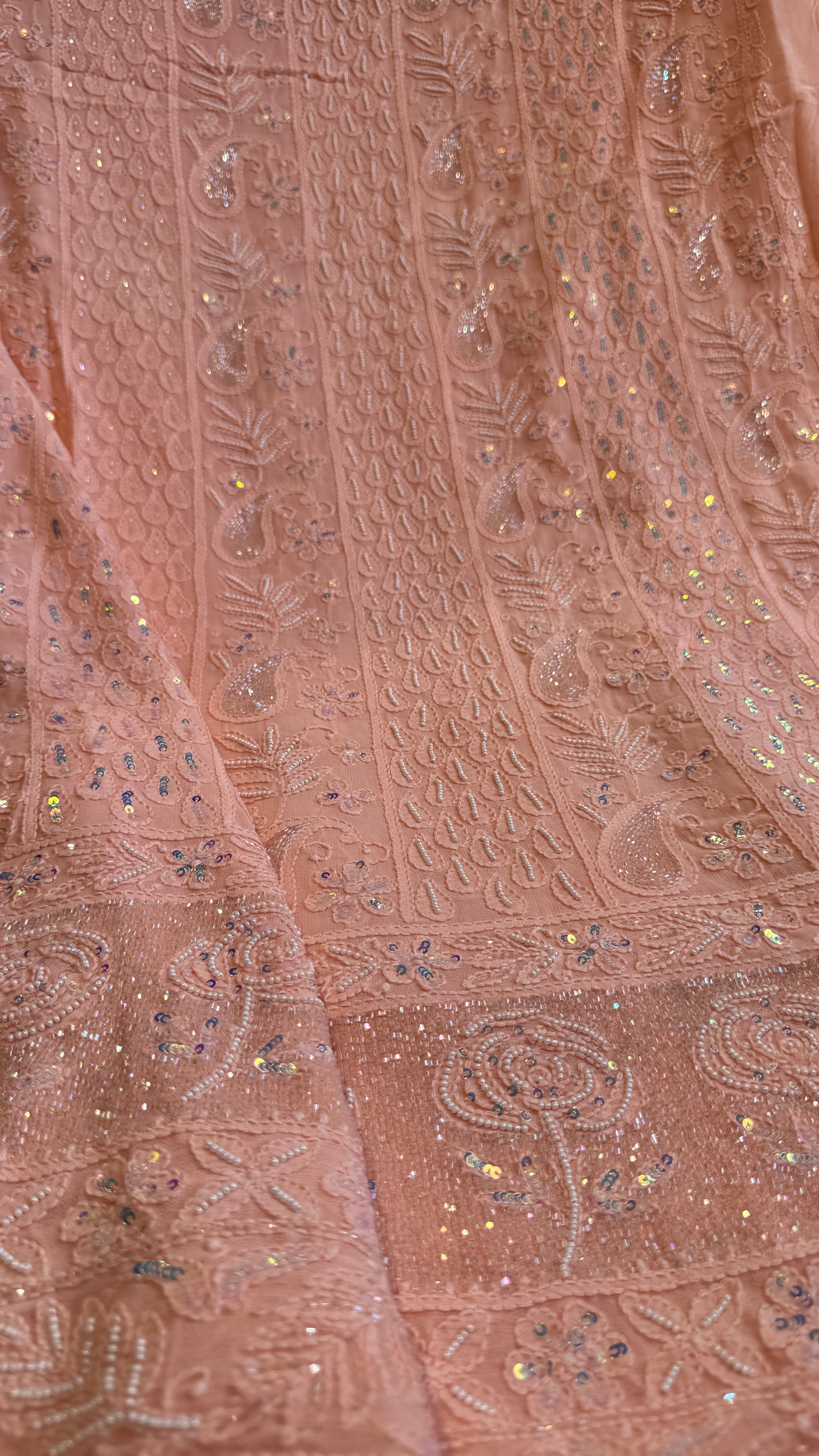 Viscose Length with Dupatta - Deep Peach