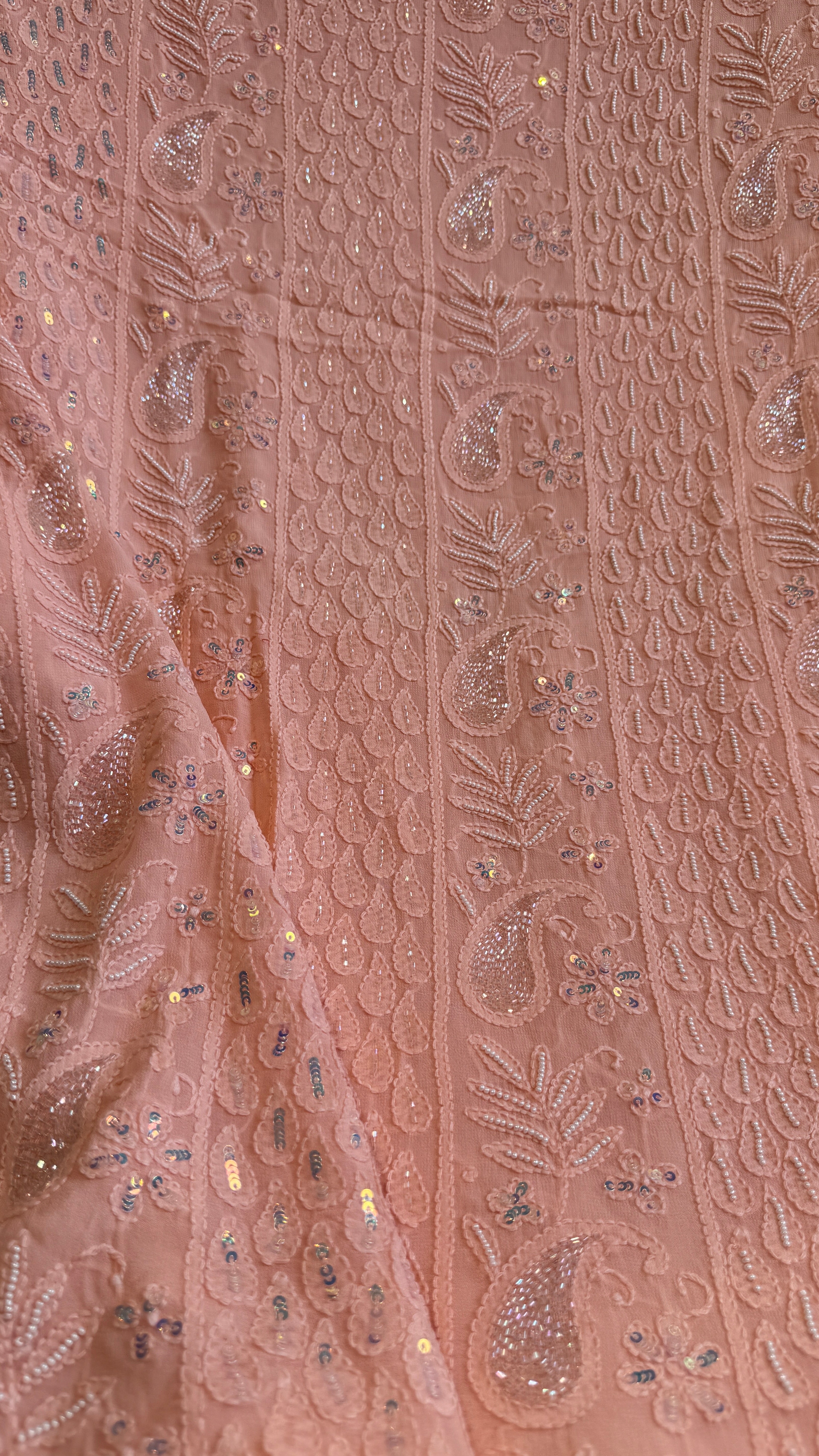 Viscose Length with Dupatta - Deep Peach