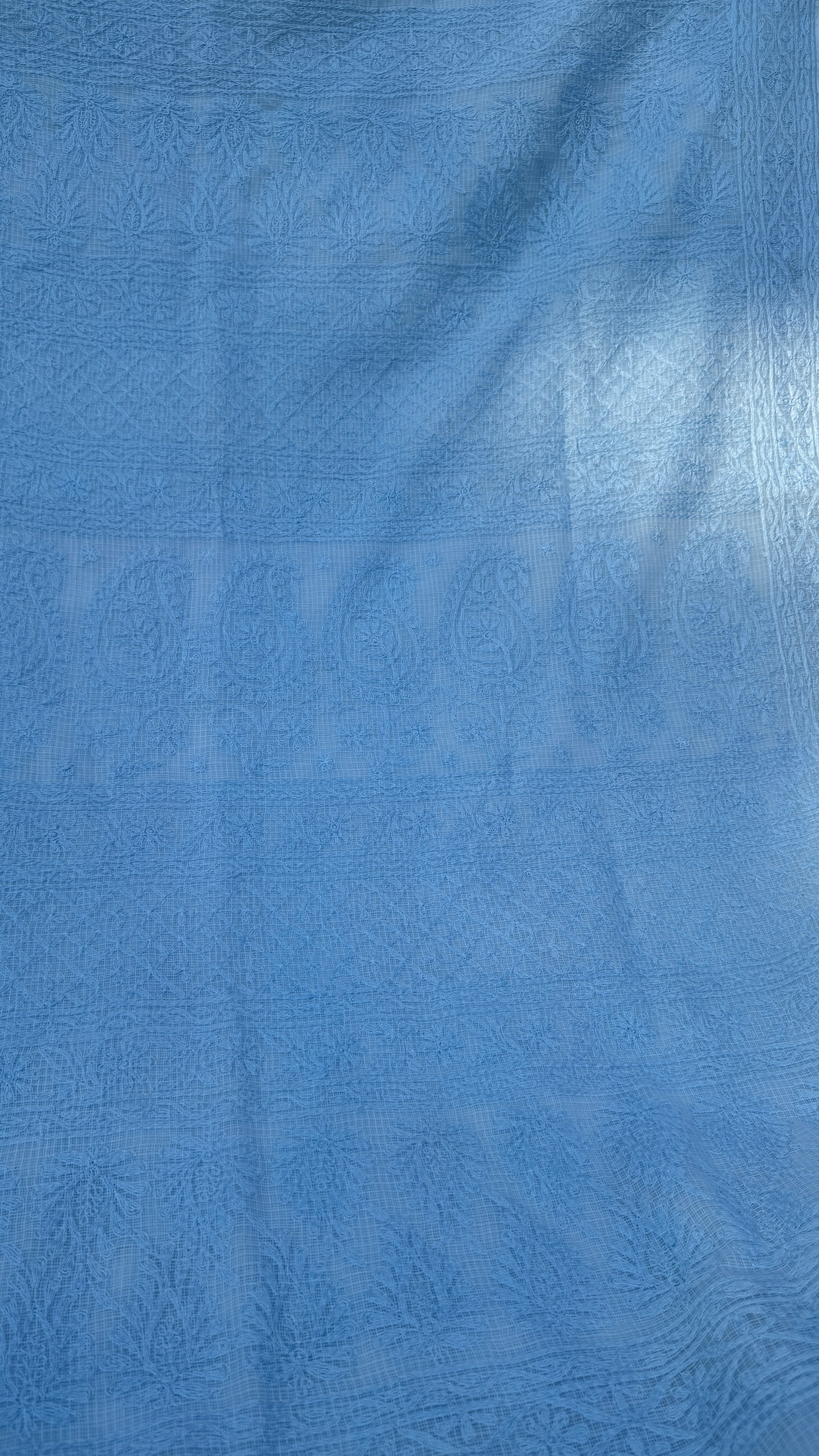 Kota Chikankari saree in Blue
