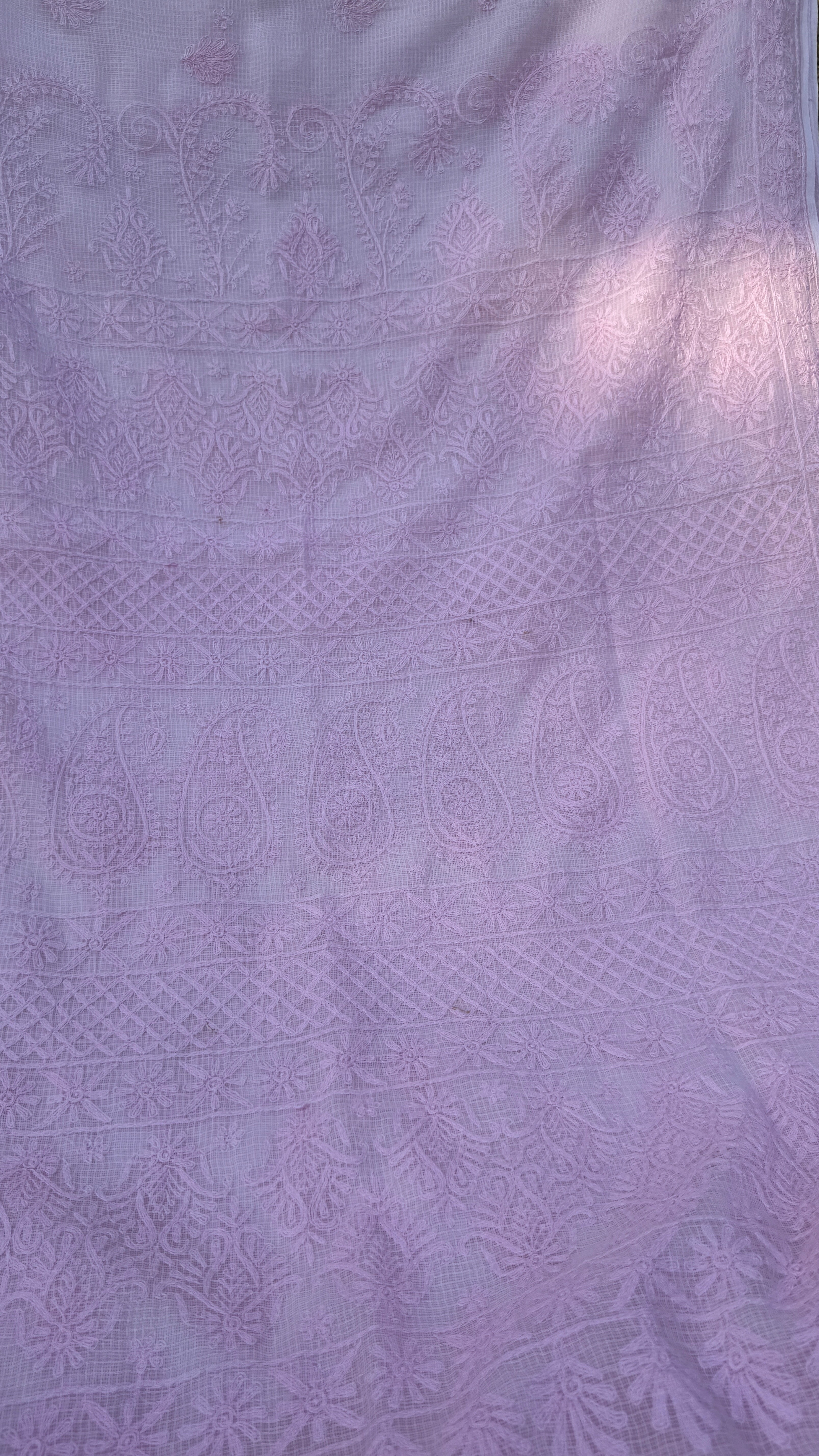 Kota Chikankari saree in Pink