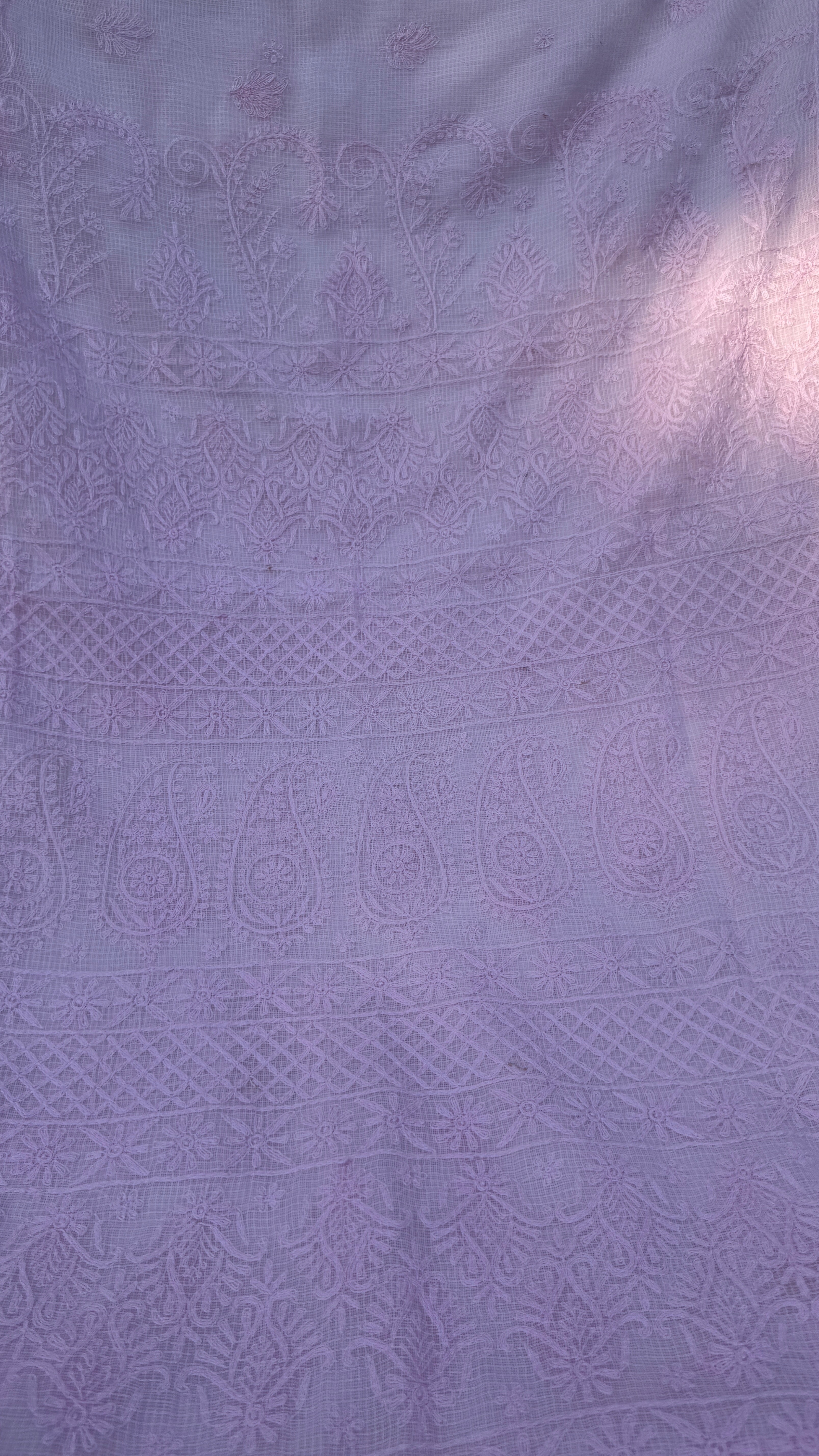 Kota Chikankari saree in Pink
