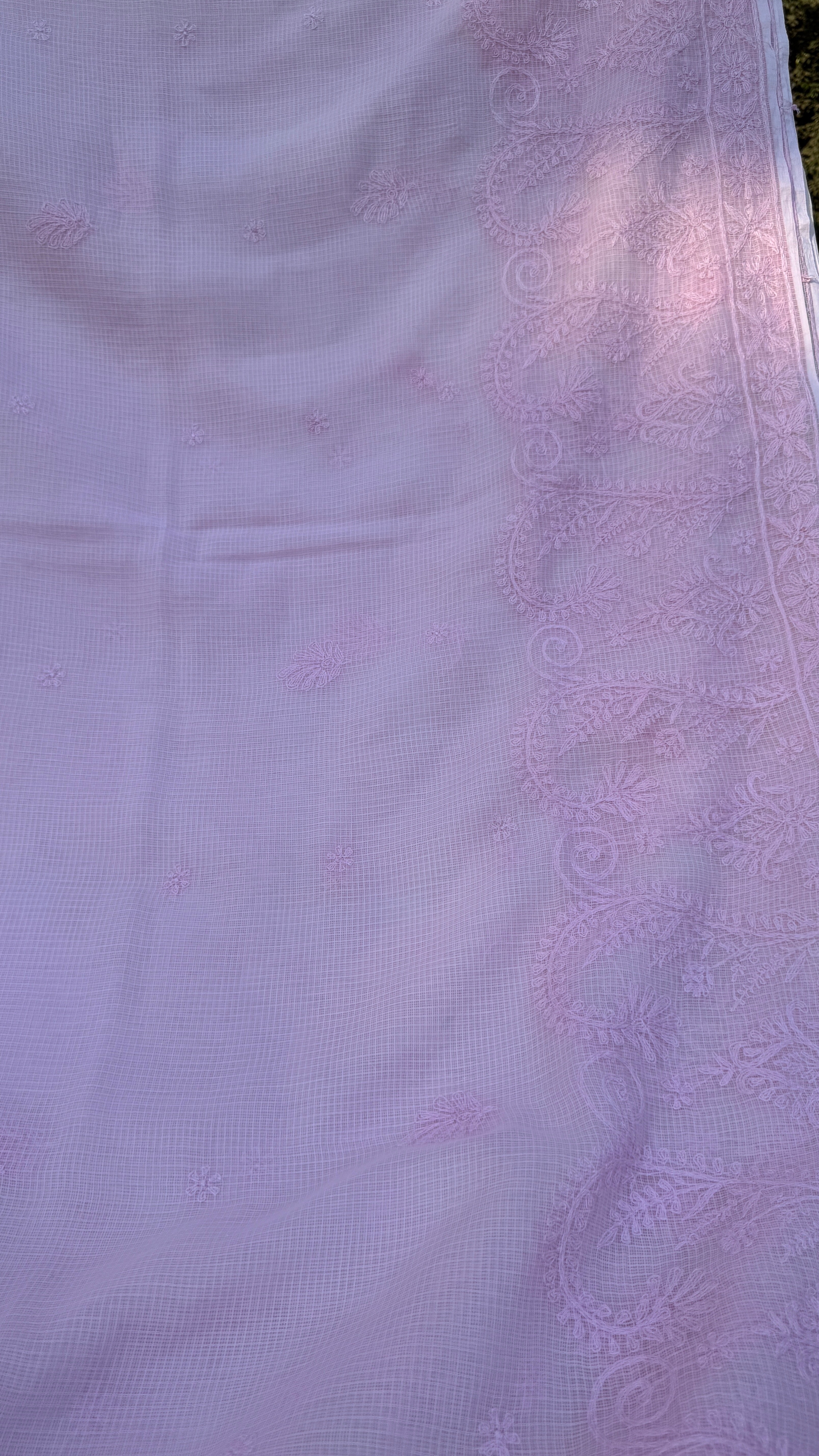 Kota Chikankari saree in Pink