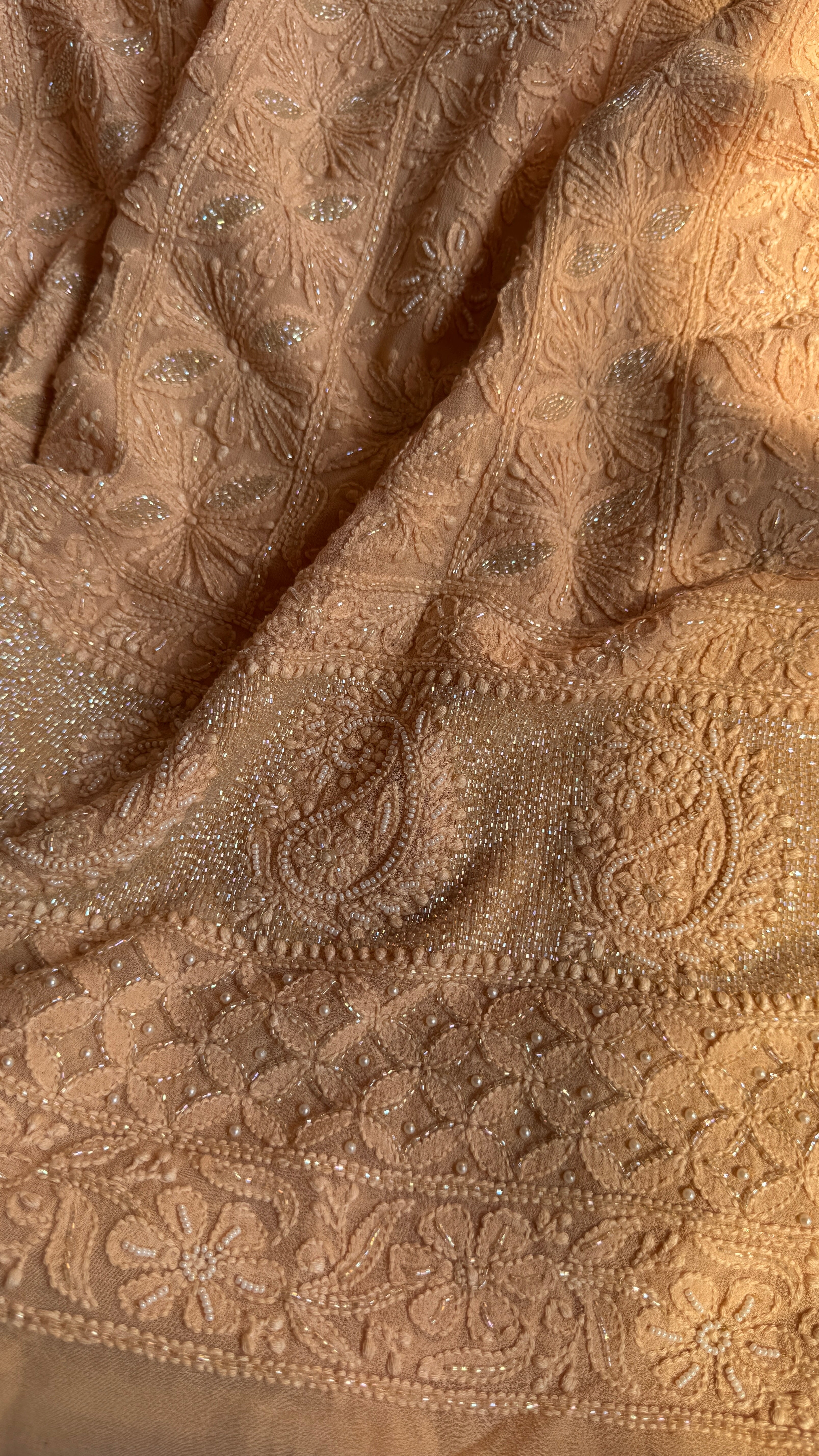 Viscose Length with Dupatta - Beige