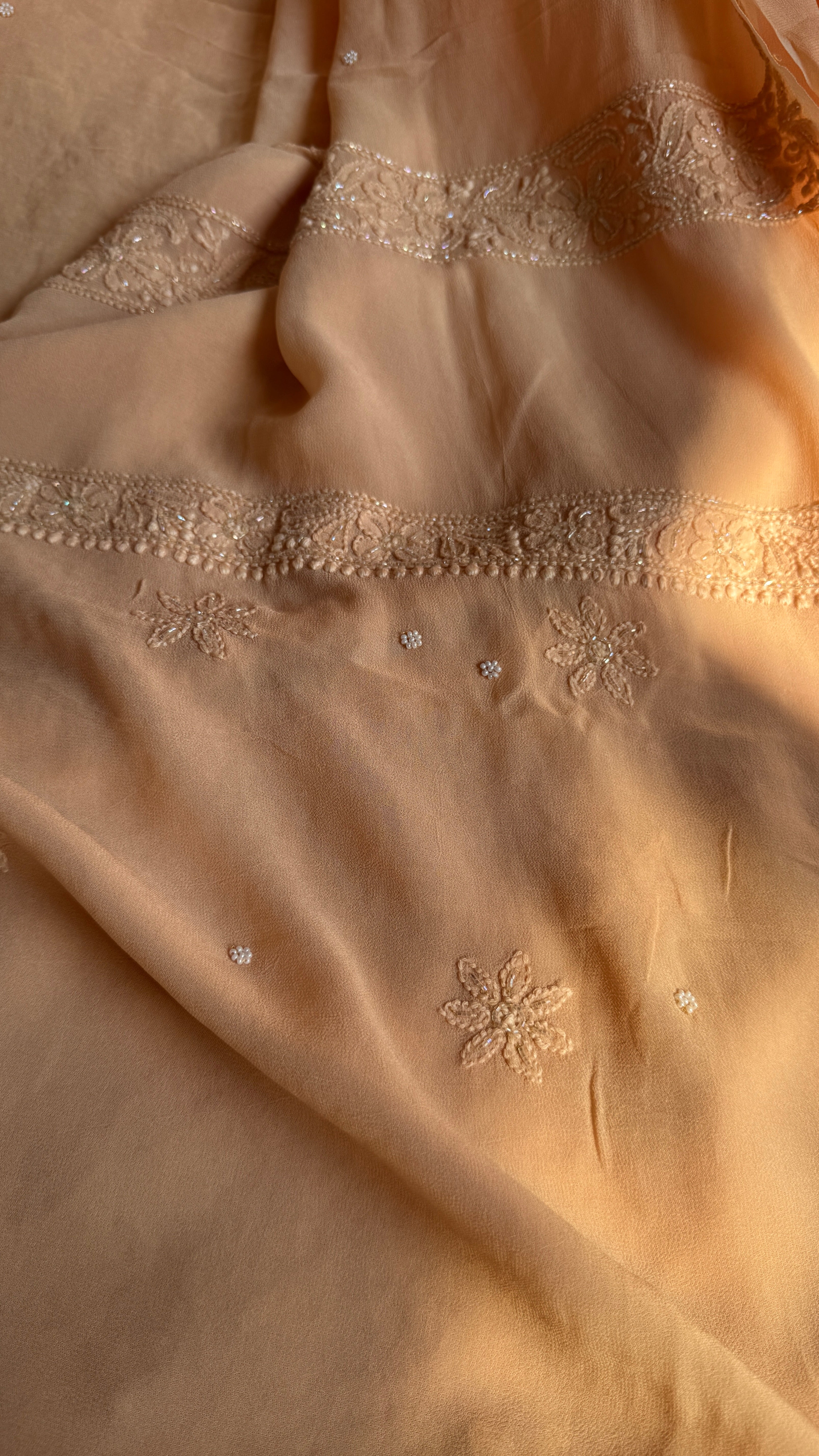 Viscose Length with Dupatta - Beige