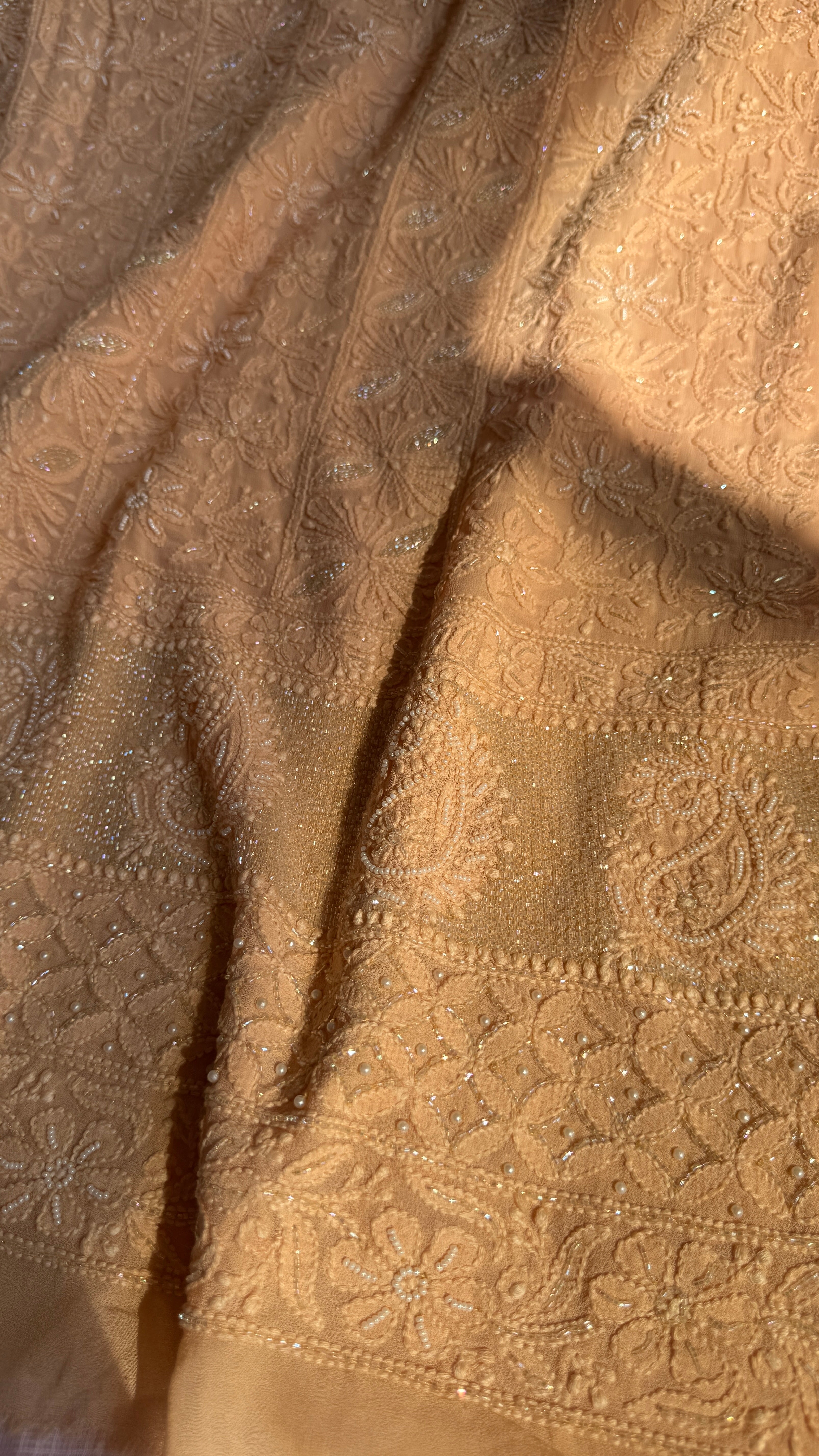 Viscose Length with Dupatta - Beige