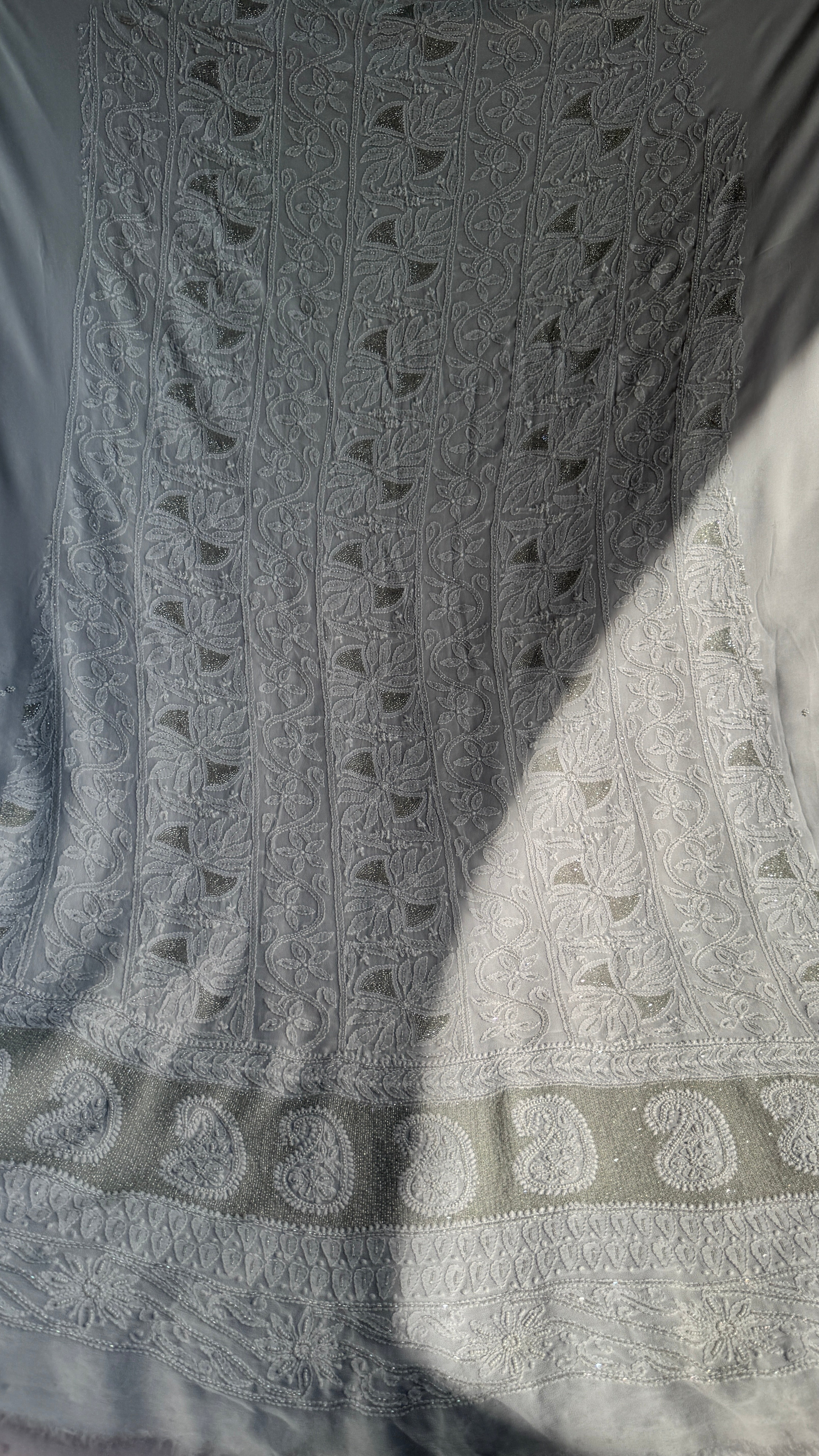 Viscose Length with Dupatta - Grey