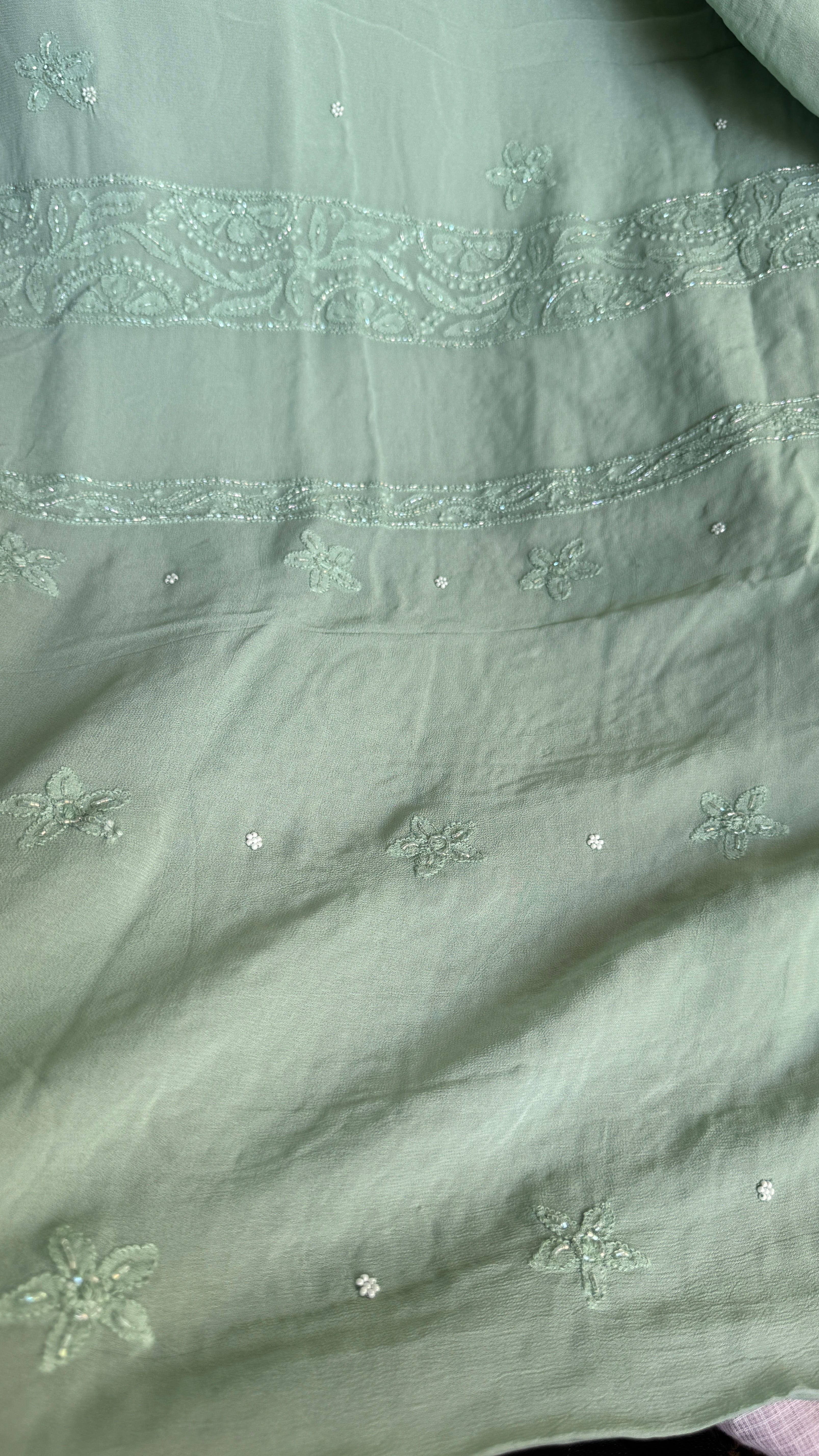 Viscose Length with Dupatta - Sage Green
