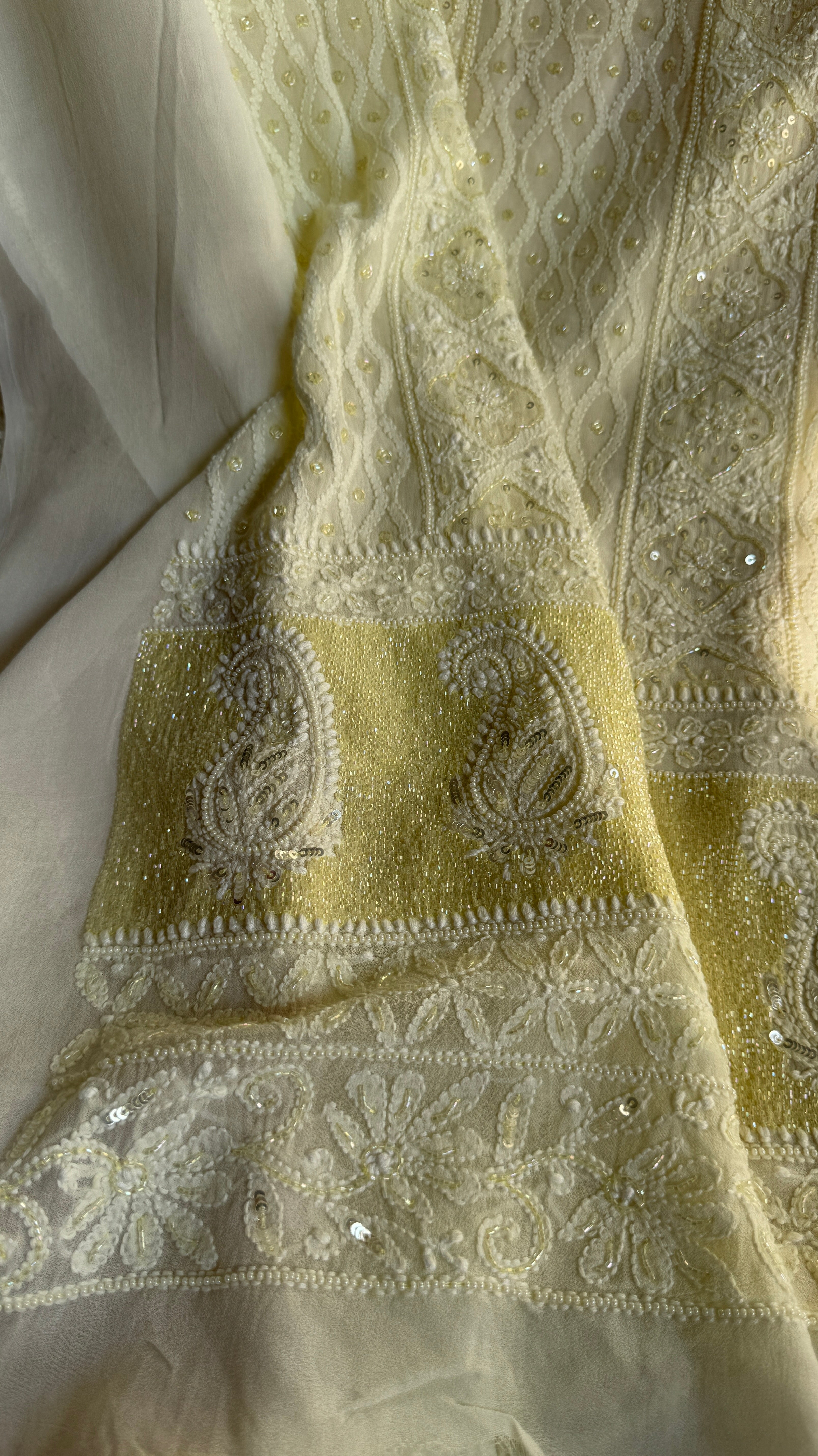 Viscose Length with Dupatta - Lemon Yellow