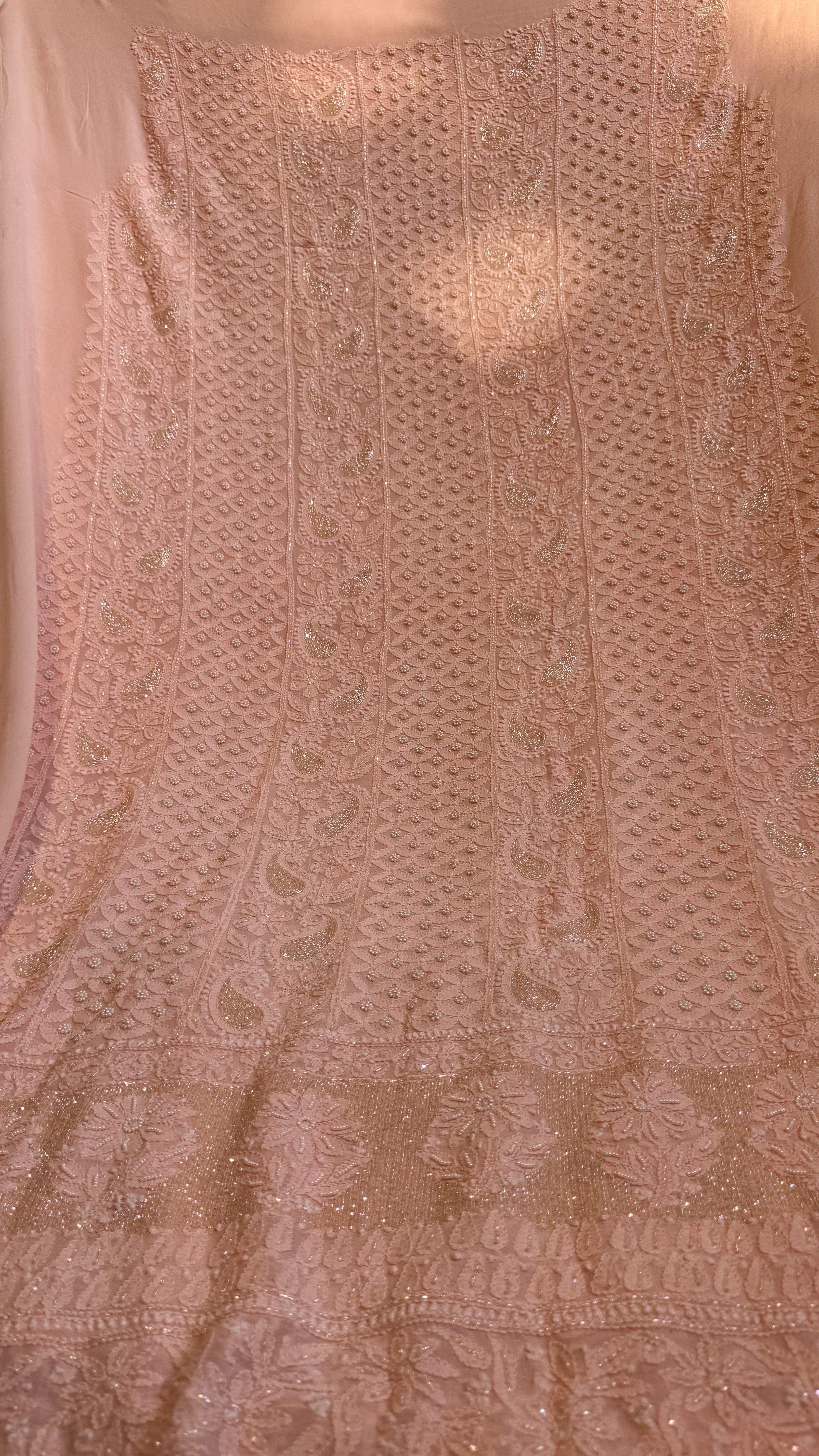 Viscose Length with Dupatta - Peach