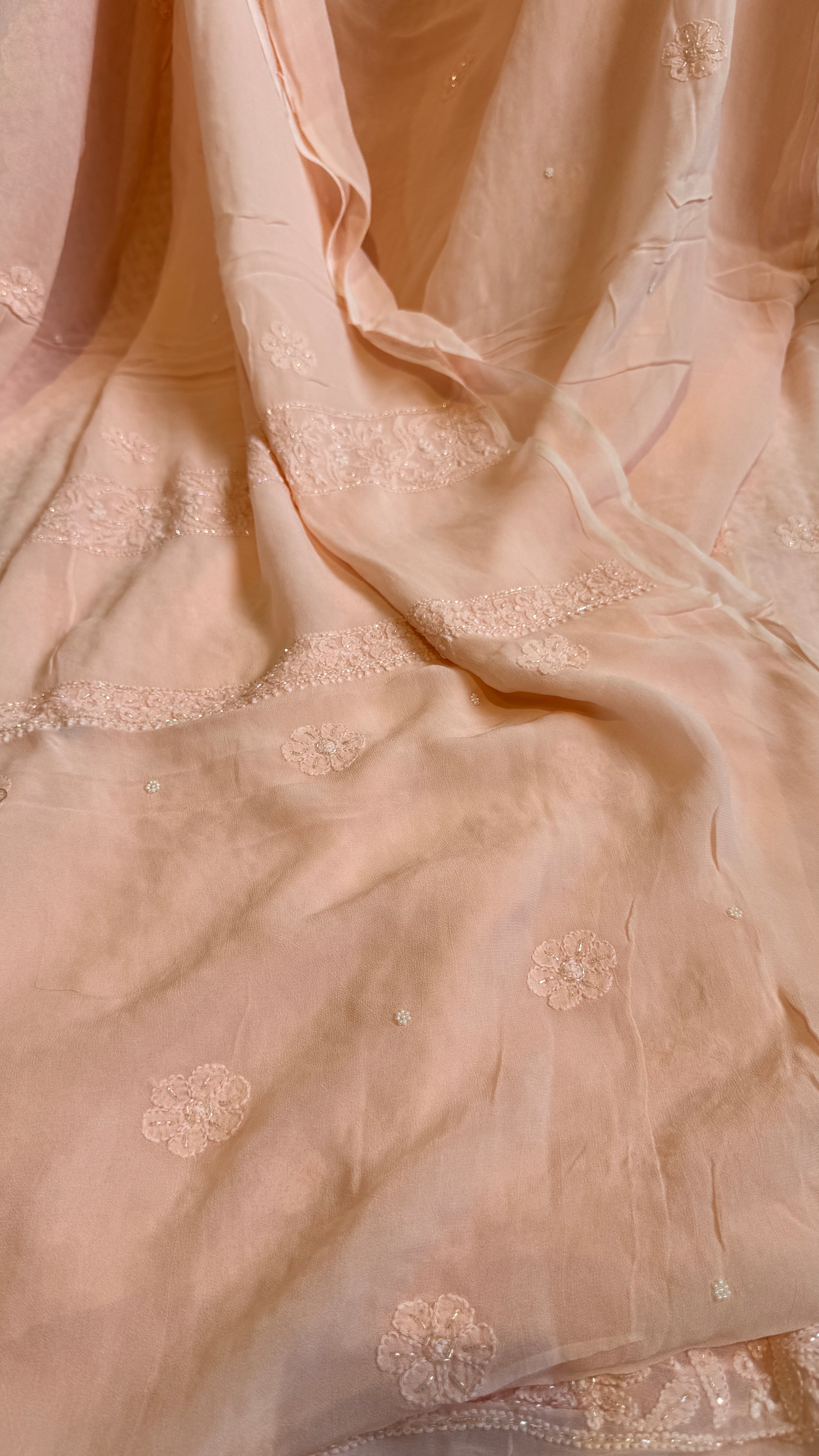 Viscose Length with Dupatta - Peach