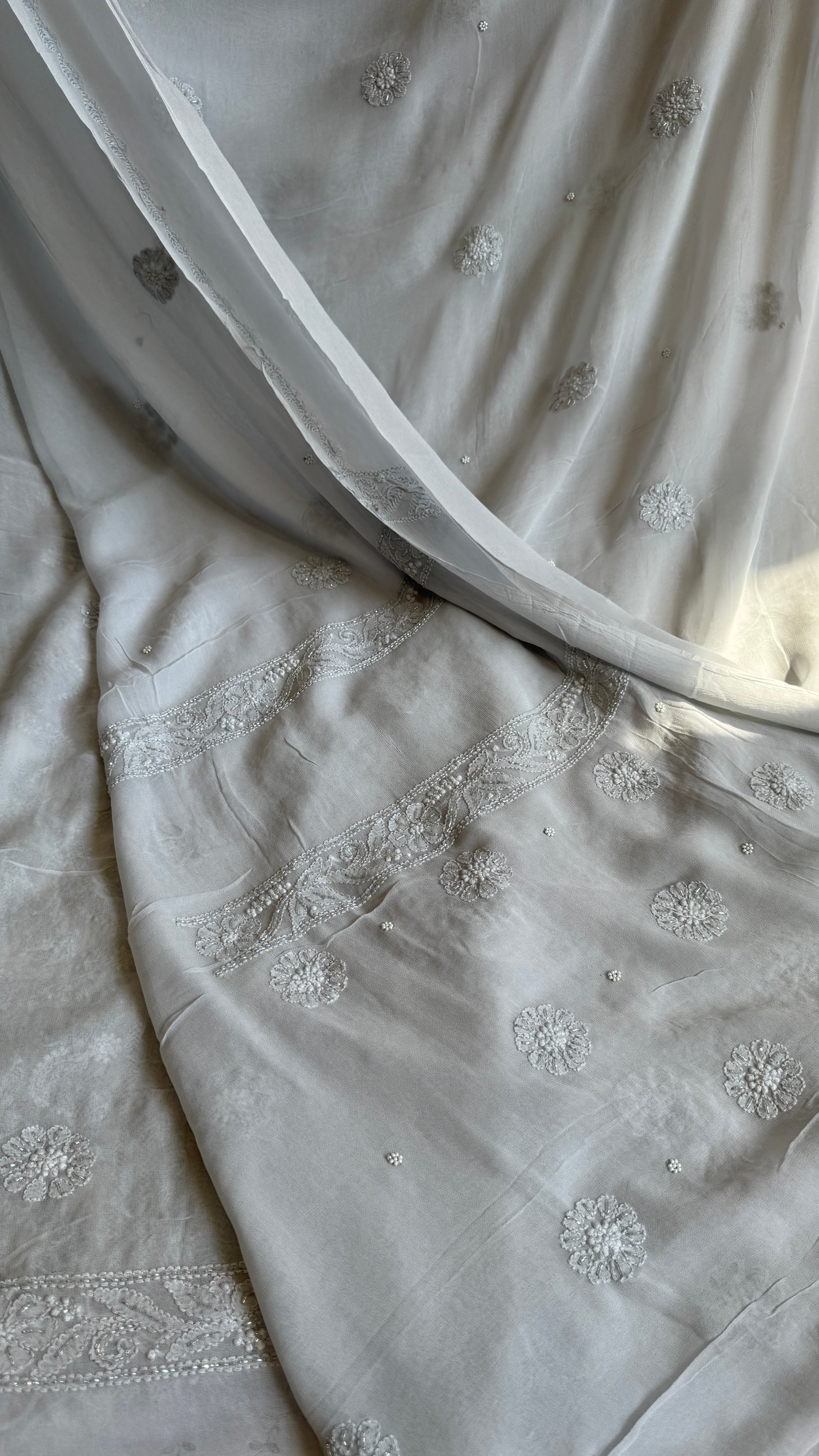 Viscose Length with Dupatta - Grey