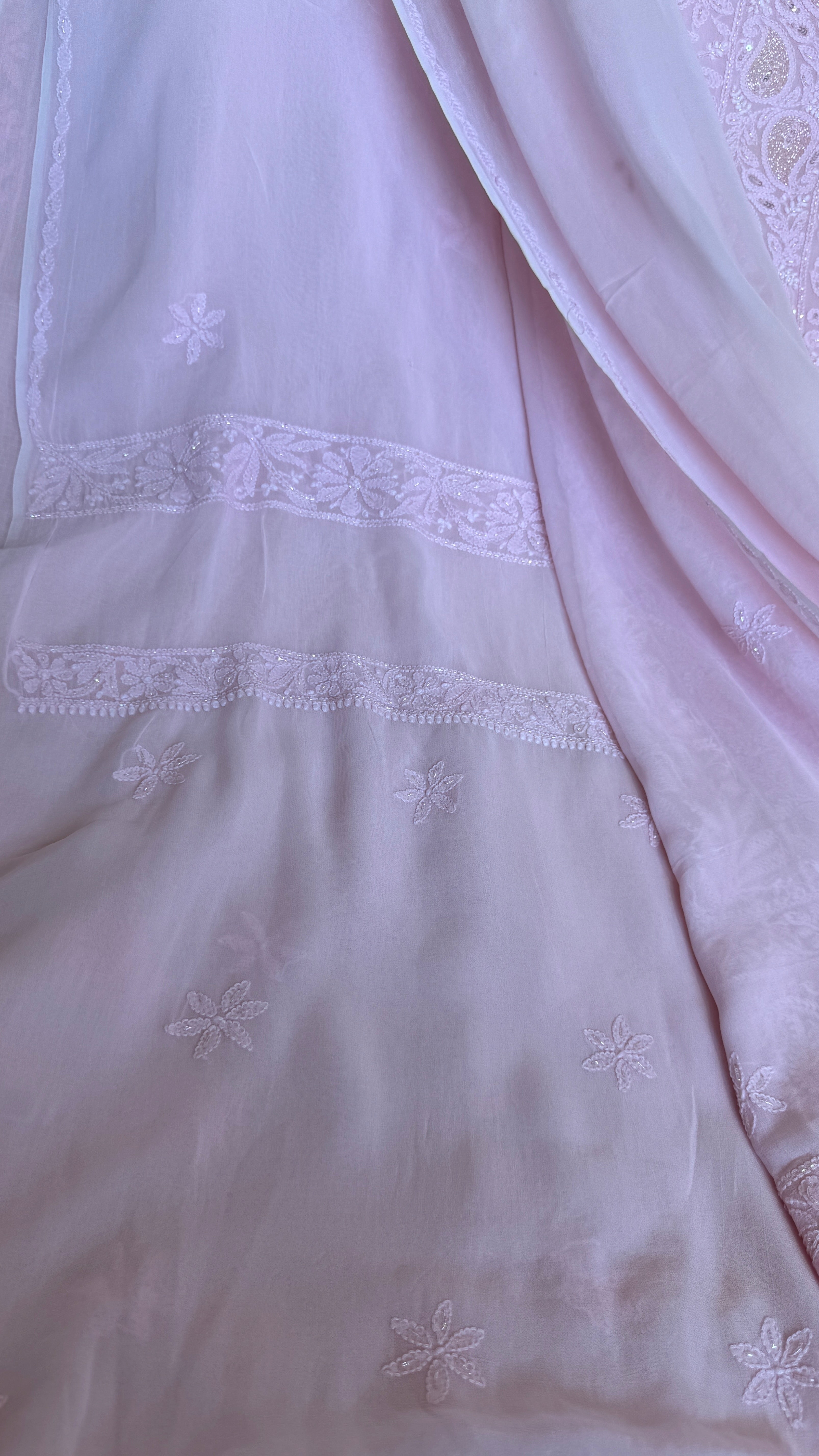 Viscose Length with Dupatta - Pink