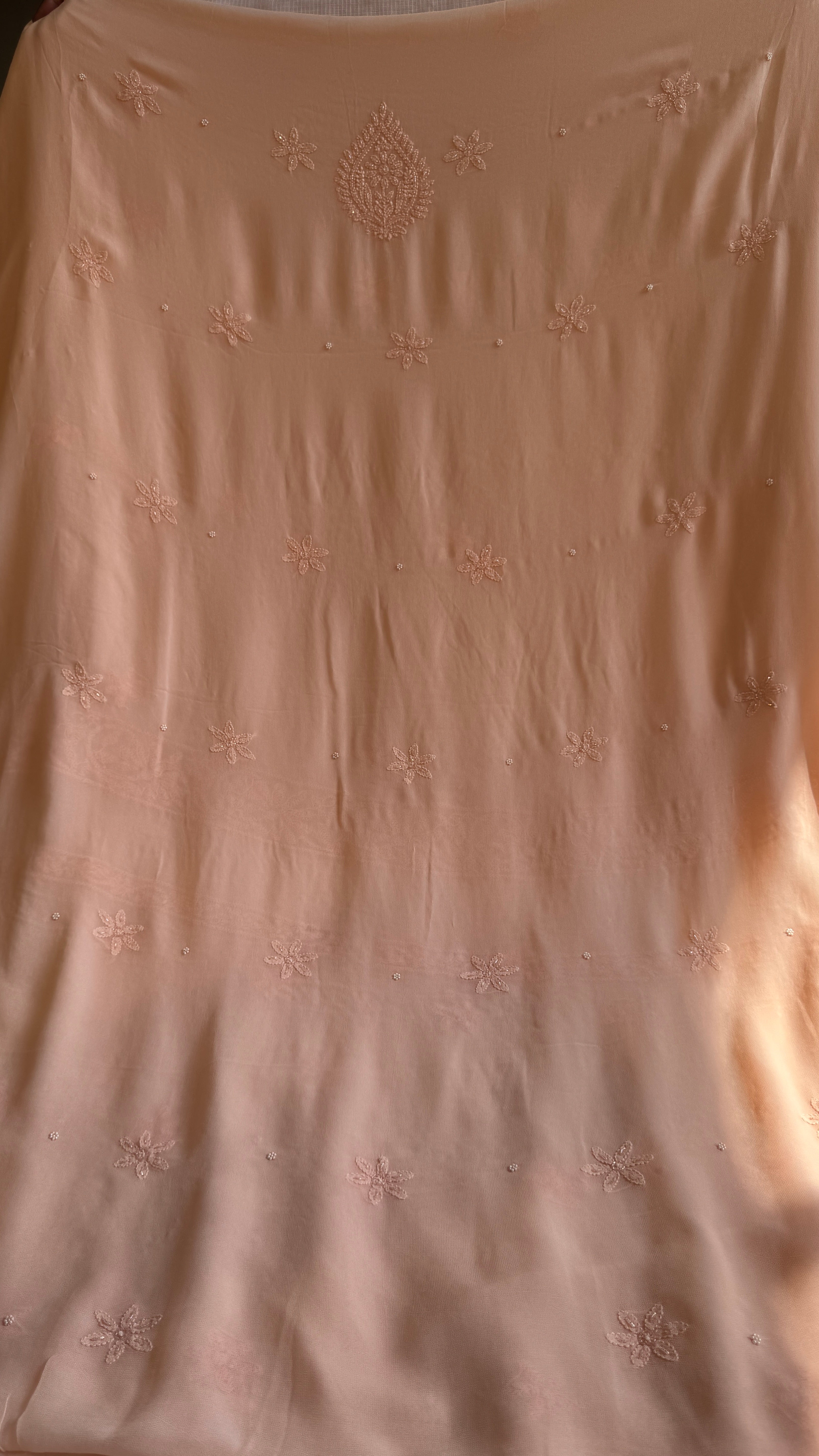 Viscose Length with Dupatta - Peach