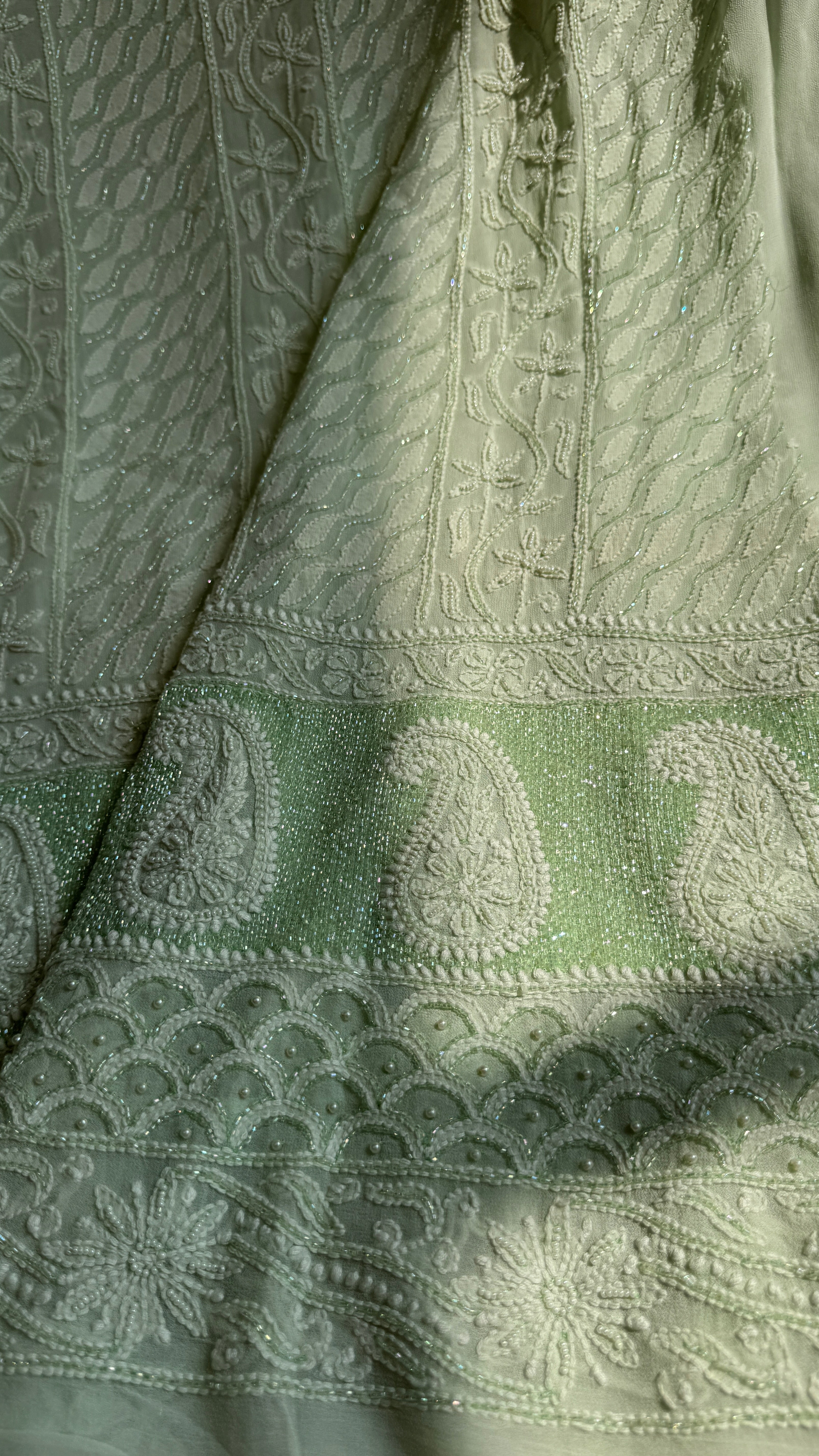 Viscose Length with Dupatta - Green