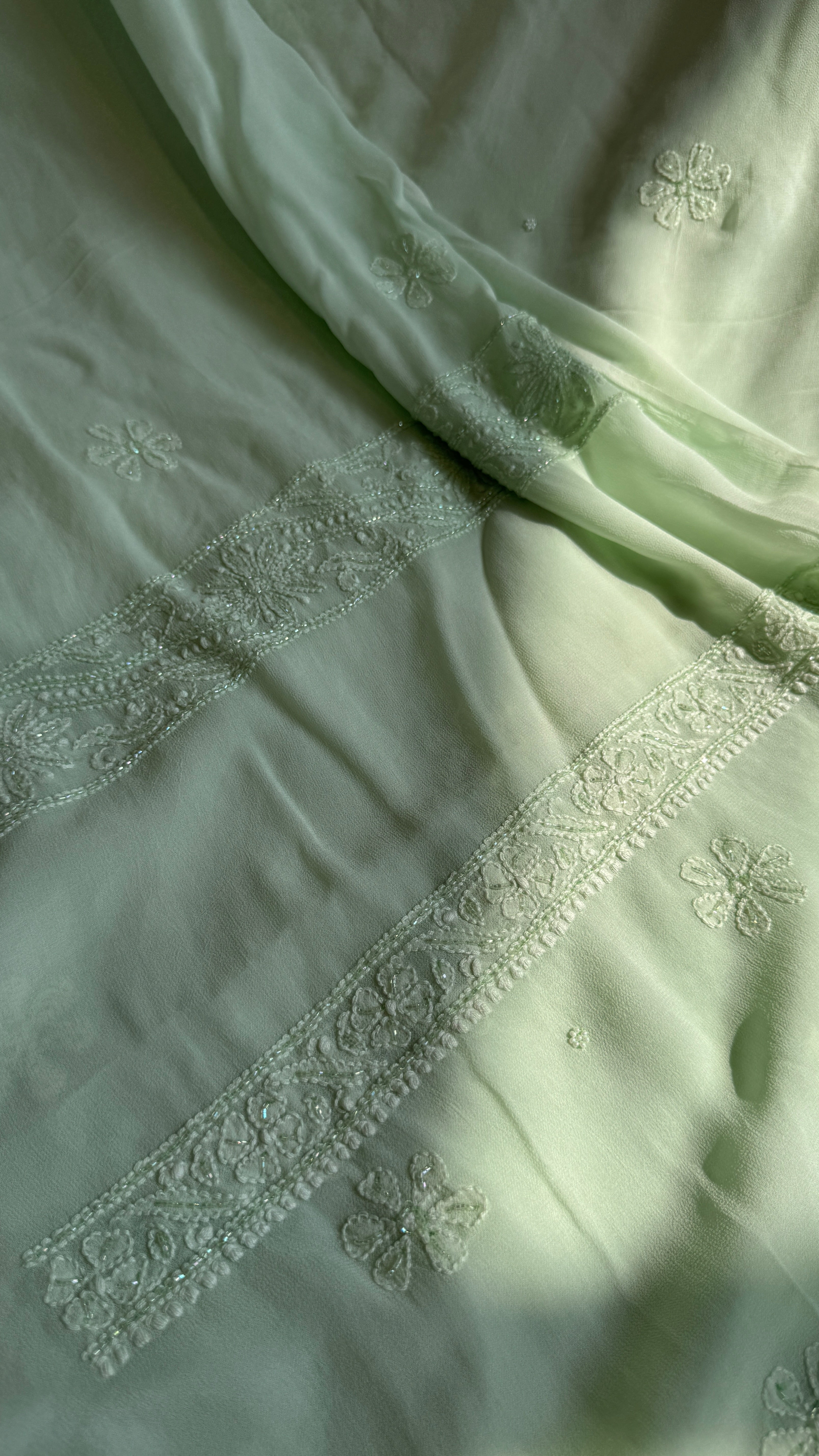 Viscose Length with Dupatta - Green