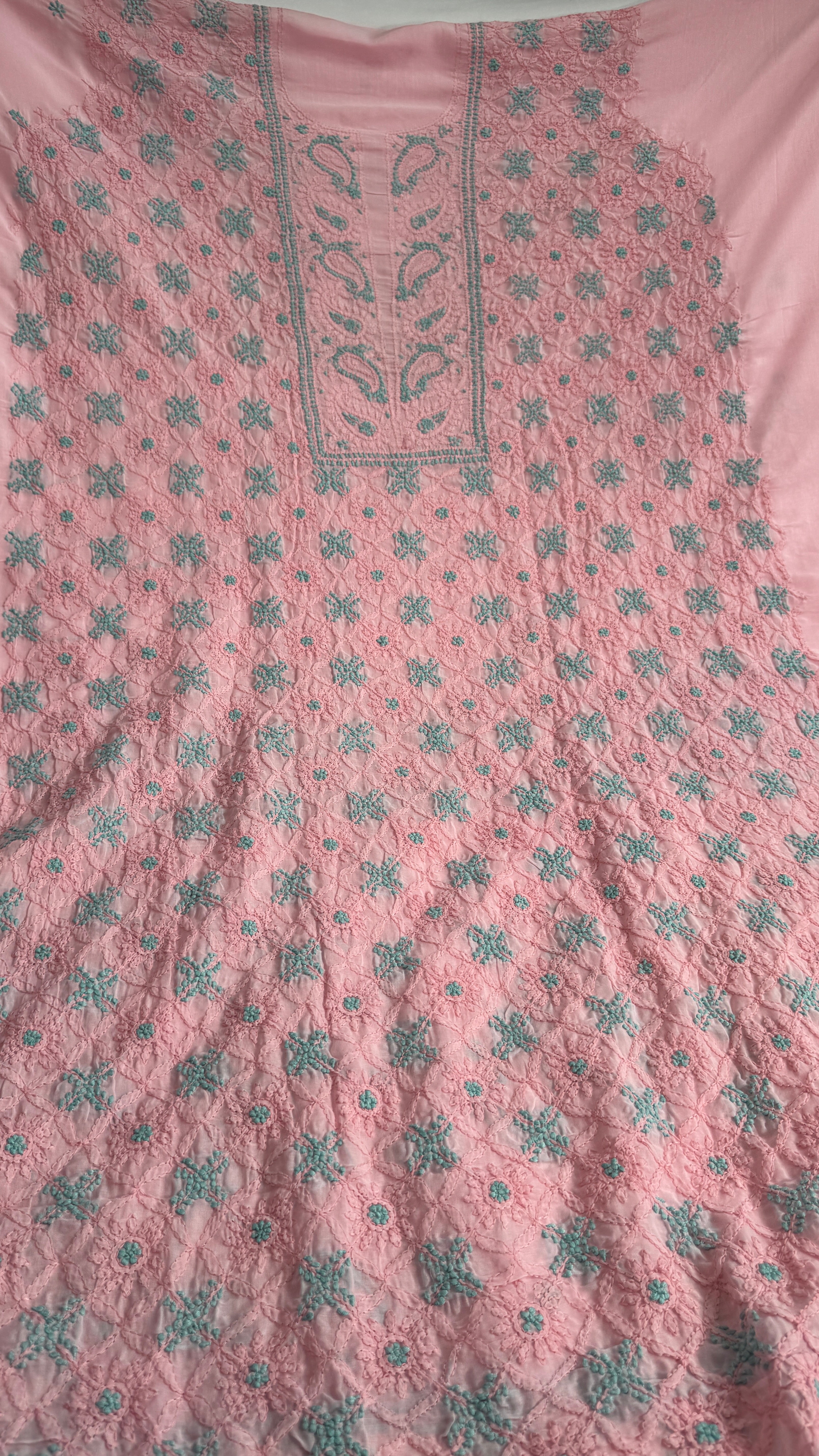 Handcrafted Lucknowi Chikankari Suit Set - Full Jaal - ARIAA CHIKANKARI