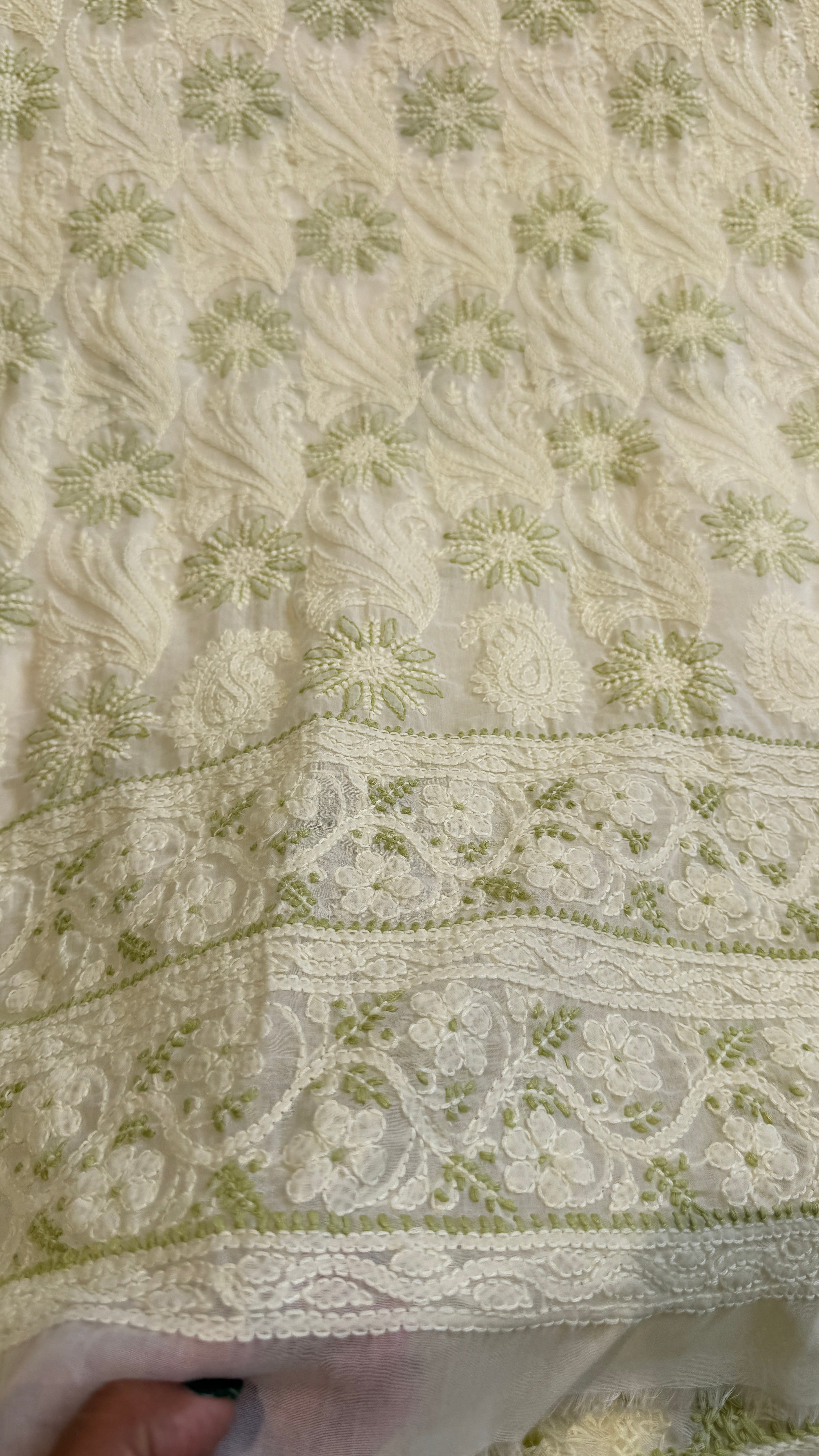 Handcrafted Lucknowi Chikankari Suit Set - Full Jaal - ARIAA CHIKANKARI