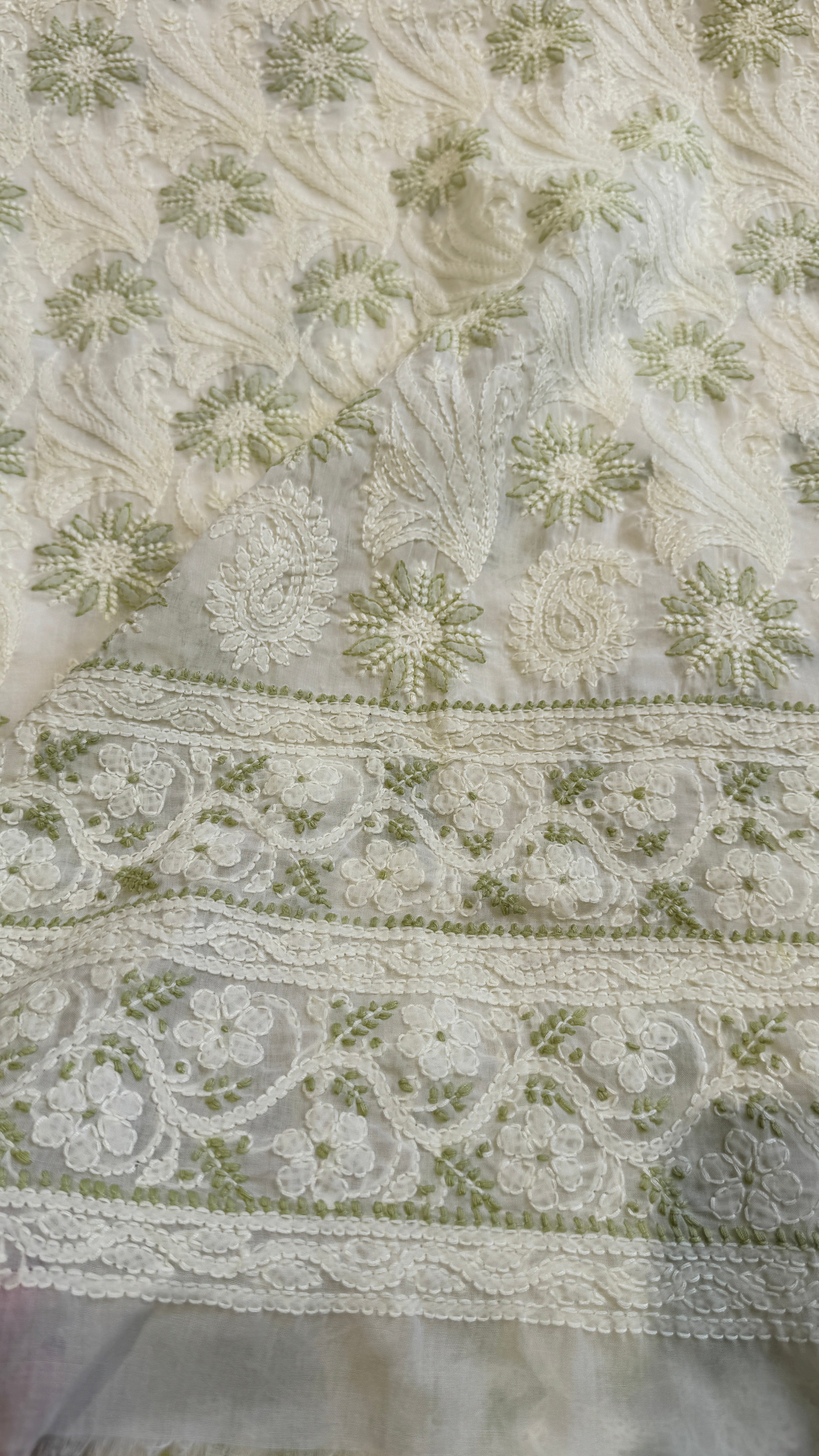 Handcrafted Lucknowi Chikankari Suit Set - Full Jaal - ARIAA CHIKANKARI